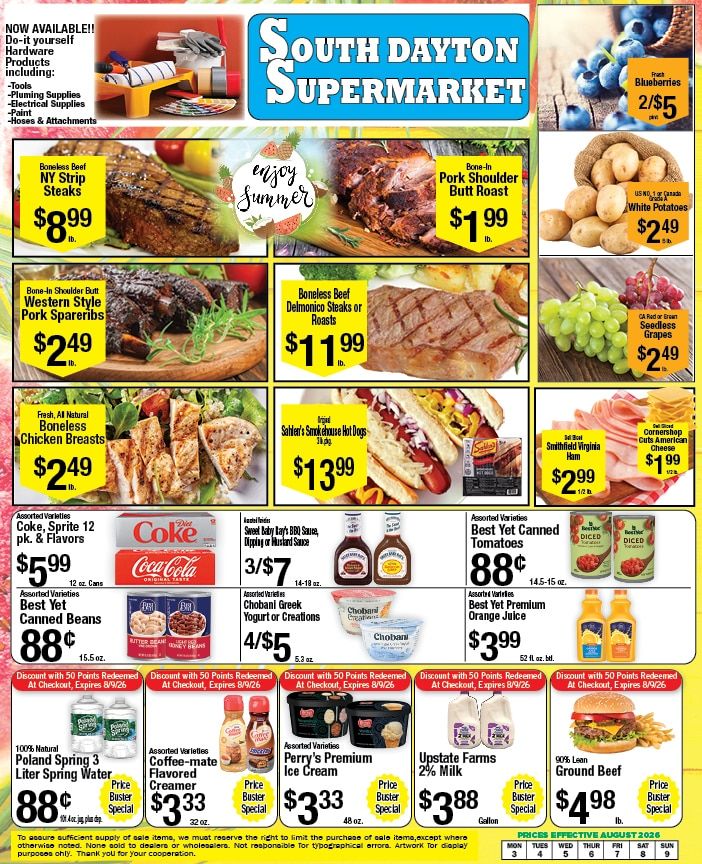 South Dayton Supermarket Weekly Ad August 3 - 9, 2026