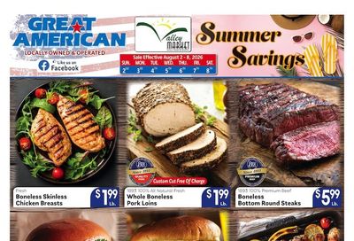 Valley Market and Jim's Great American Weekly Ad August 2 - 8, 2026