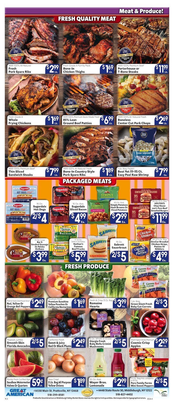 Valley Market and Jim's Great American Weekly Ad August 2 - 8, 2026