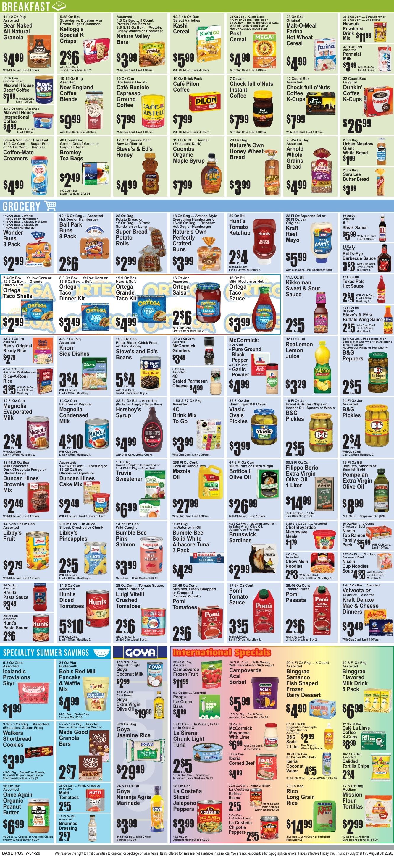 Market Fresh Supermarkets Weekly Ad July 31 - August 6, 2026