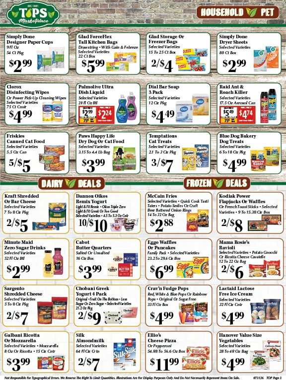 Tops Marketplace Weekly Ad July 31 - August 6, 2026