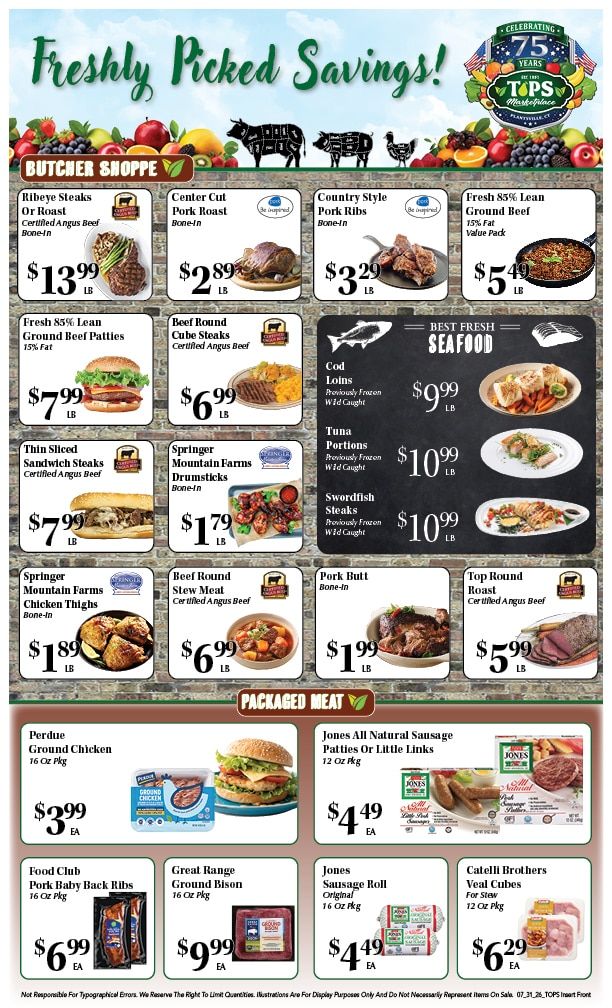 Tops Marketplace Weekly Ad July 31 - August 6, 2026