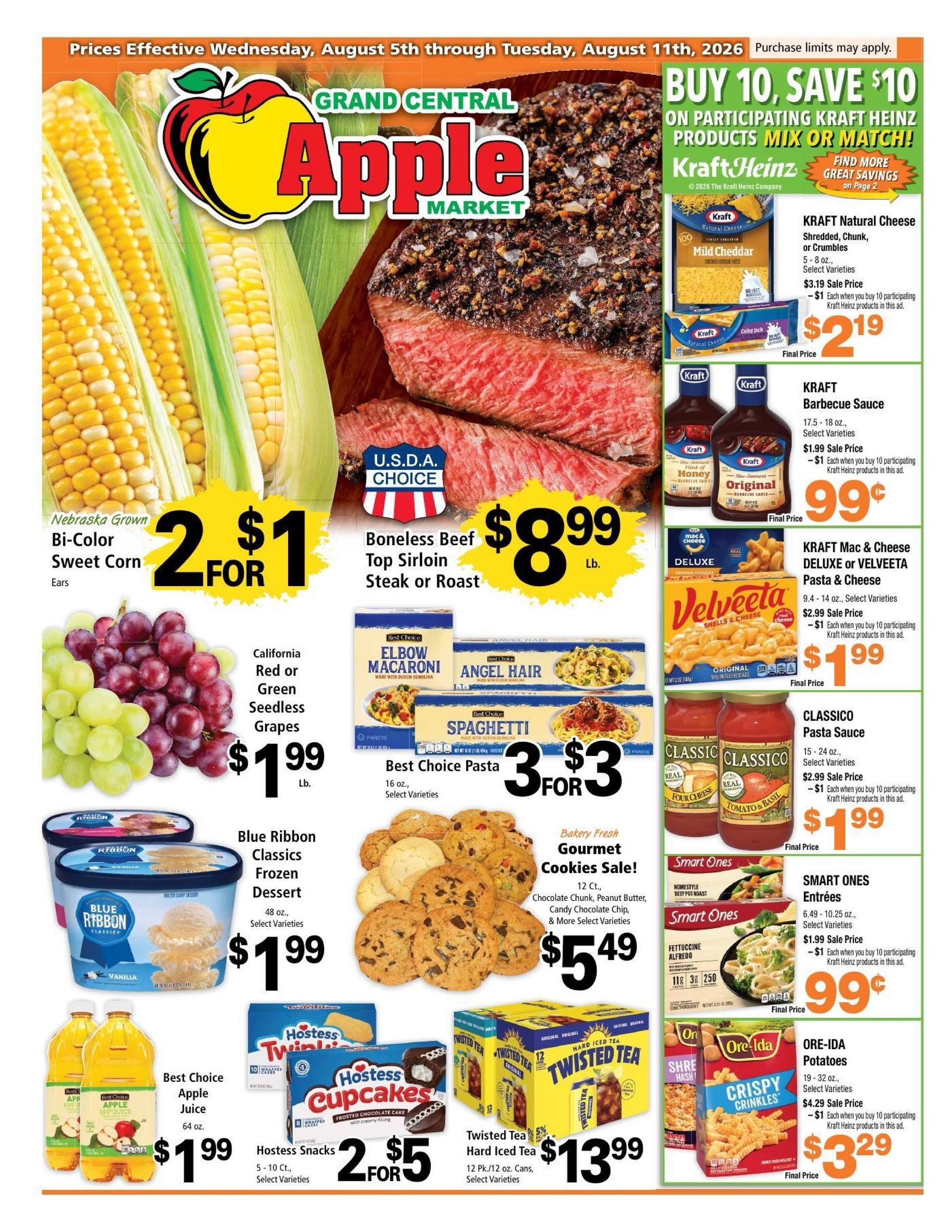 Grand Central Apple Market Weekly Ad August 5 - 11, 2026