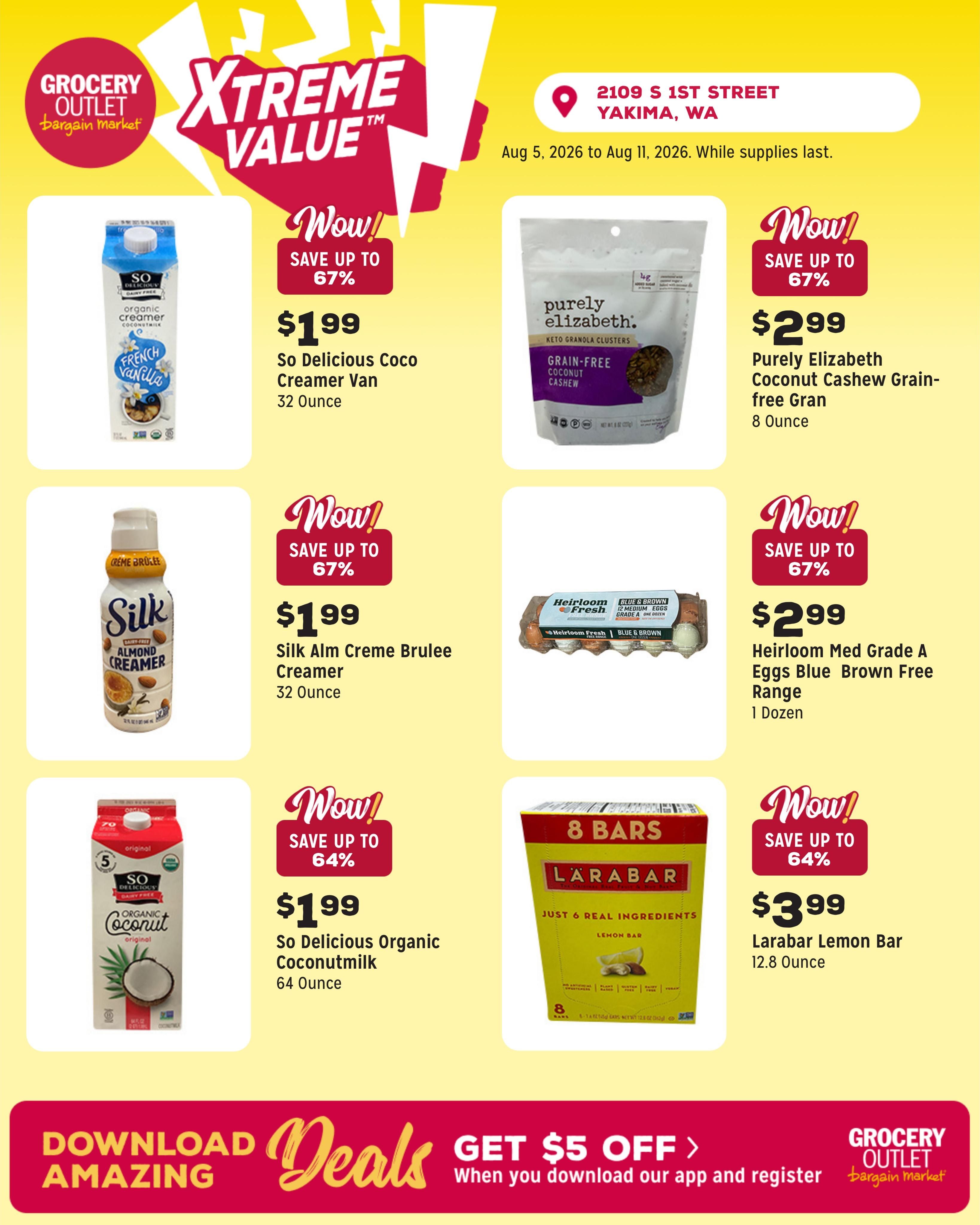 Grocery Outlet (Yakima Area, WA) Weekly Ad August 5 - 11, 2026