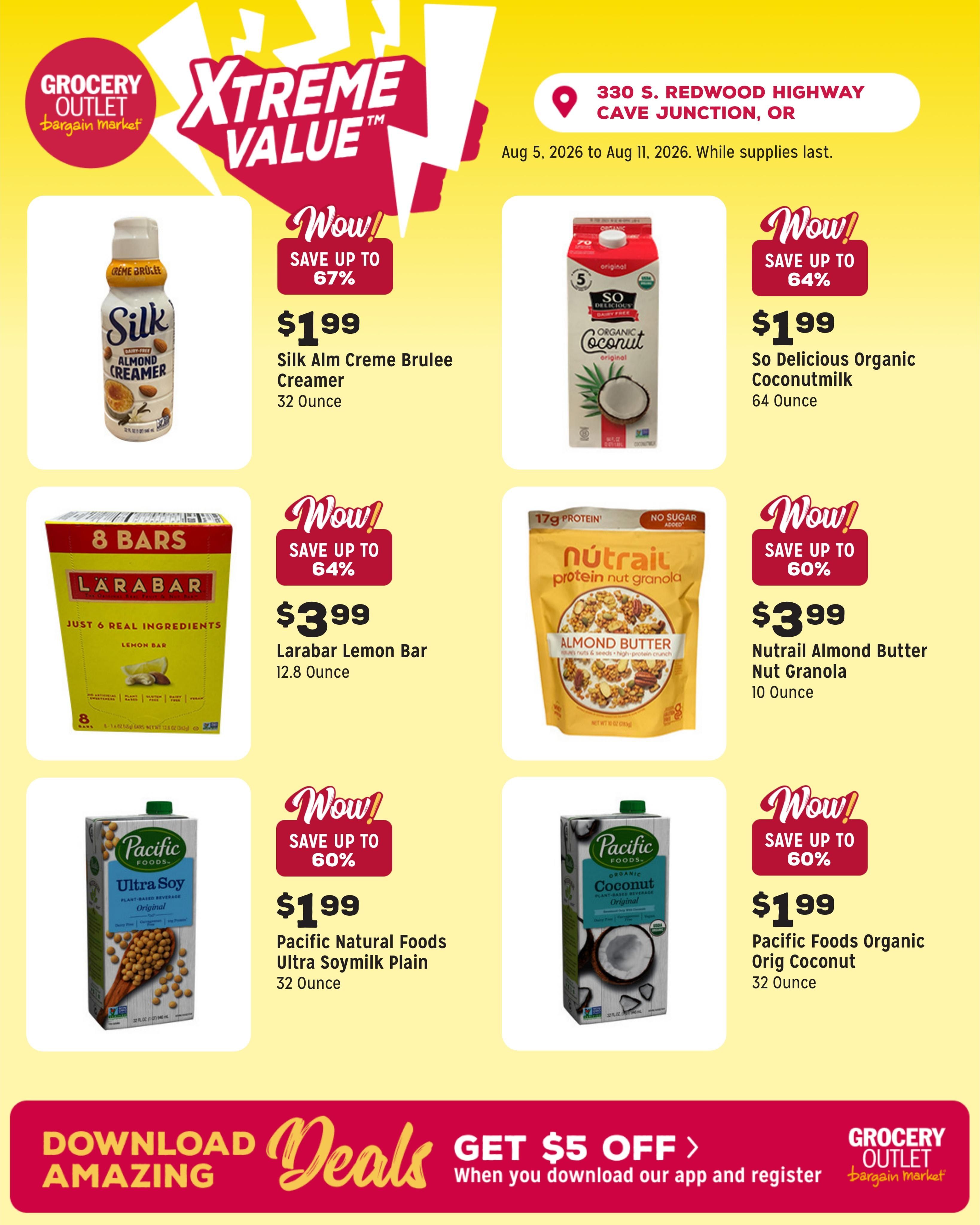 Grocery Outlet (Redding Area, CA) Weekly Ad August 5 - 11, 2026