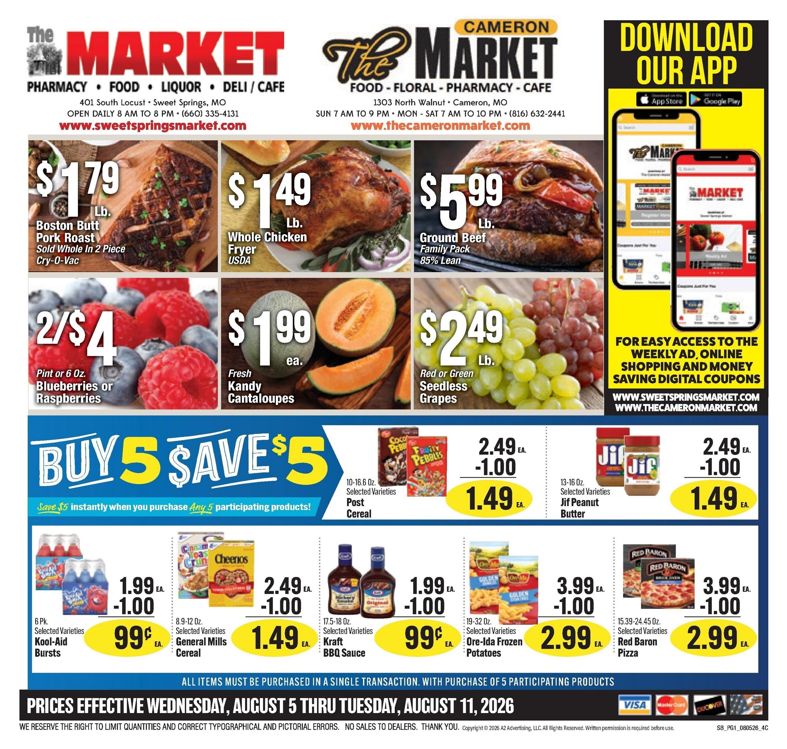 Sweet Springs Market Weekly Ad August 5 - 11, 2026