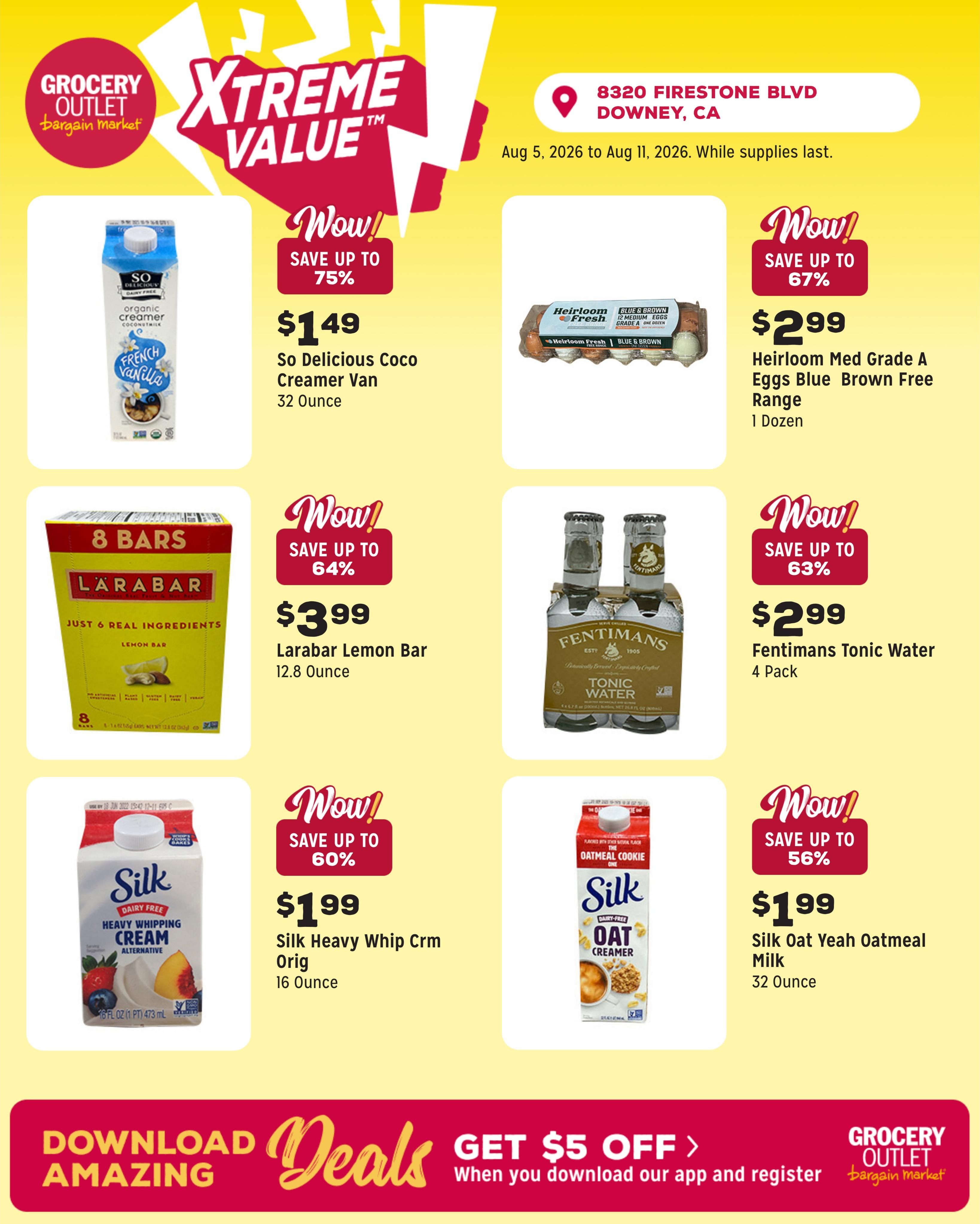 Grocery Outlet (Downey Area, CA) Weekly Ad August 5 - 11, 2026