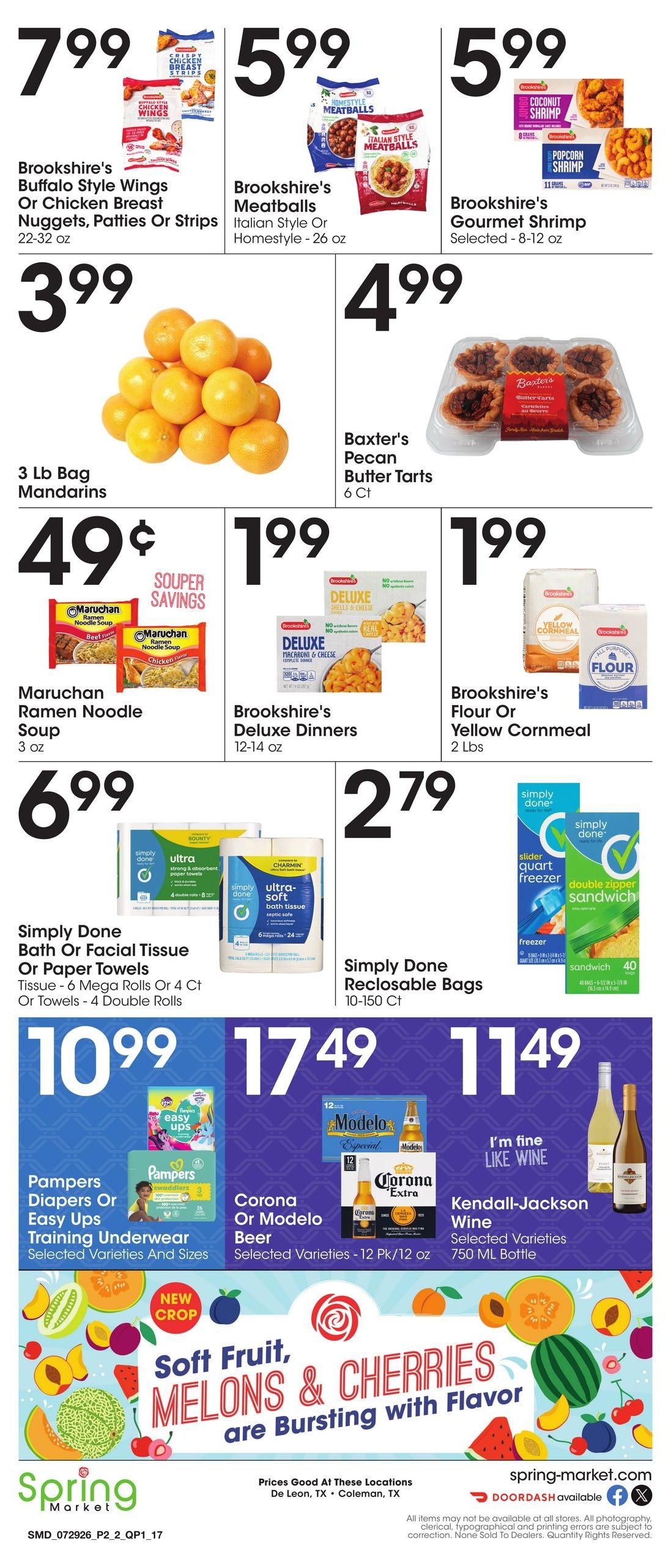 Spring Market Weekly Ad July 30 - September 1, 2026