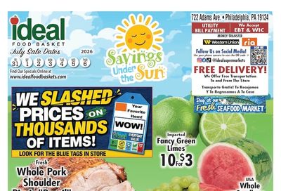Ideal Food Basket (722 Adams Ave, Philadelphia, PA) Weekly Ad July 31 - August 6, 2026