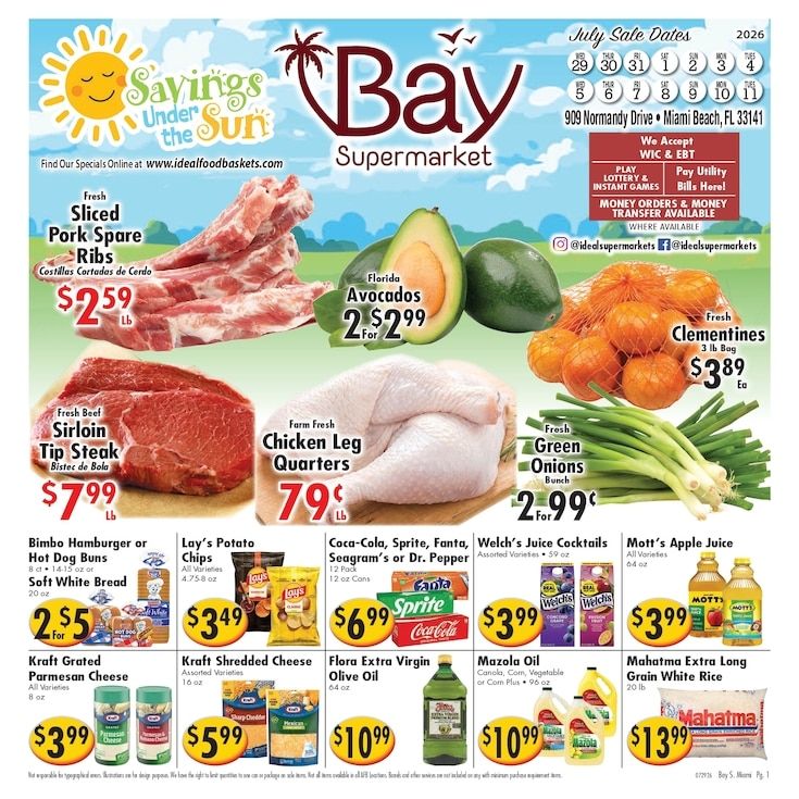Ideal Food Basket (909 Normandy Drive, Miami Beach, FL) Weekly Ad August 5 - 11, 2026