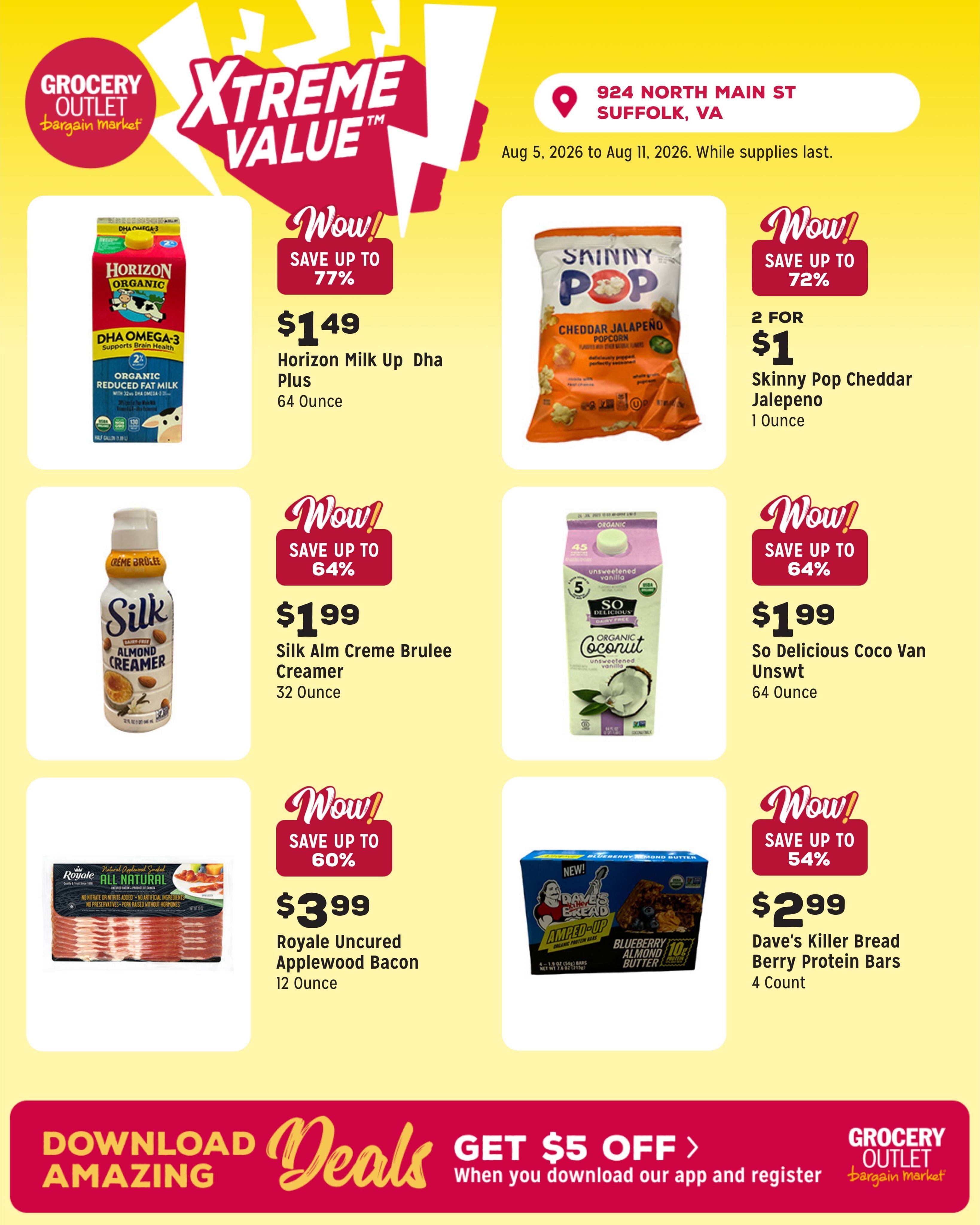Grocery Outlet (Suffolk–Windsor Area, VA) Weekly Ad August 5 - 11, 2026