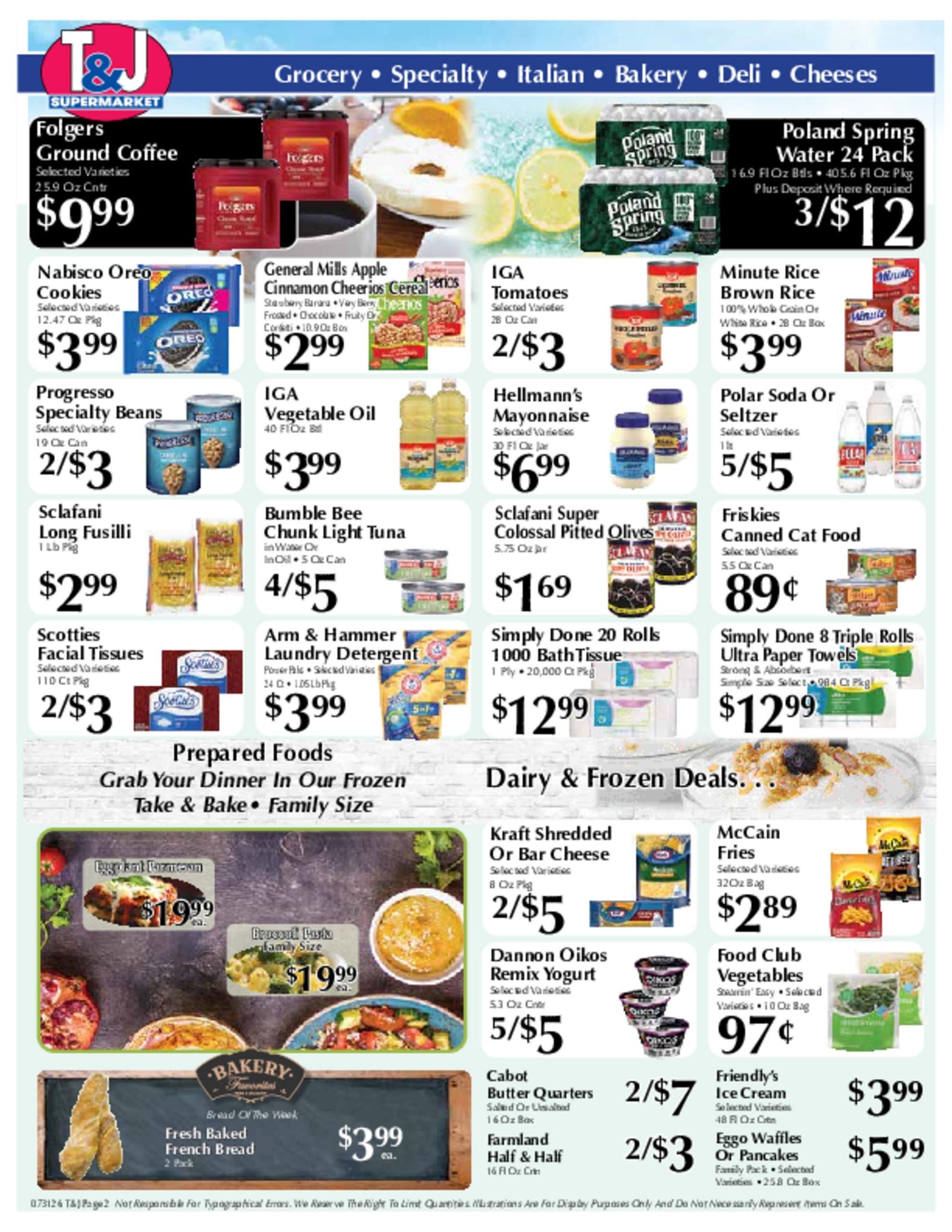 T&J Supermarket Weekly Ad July 31 - August 6, 2026