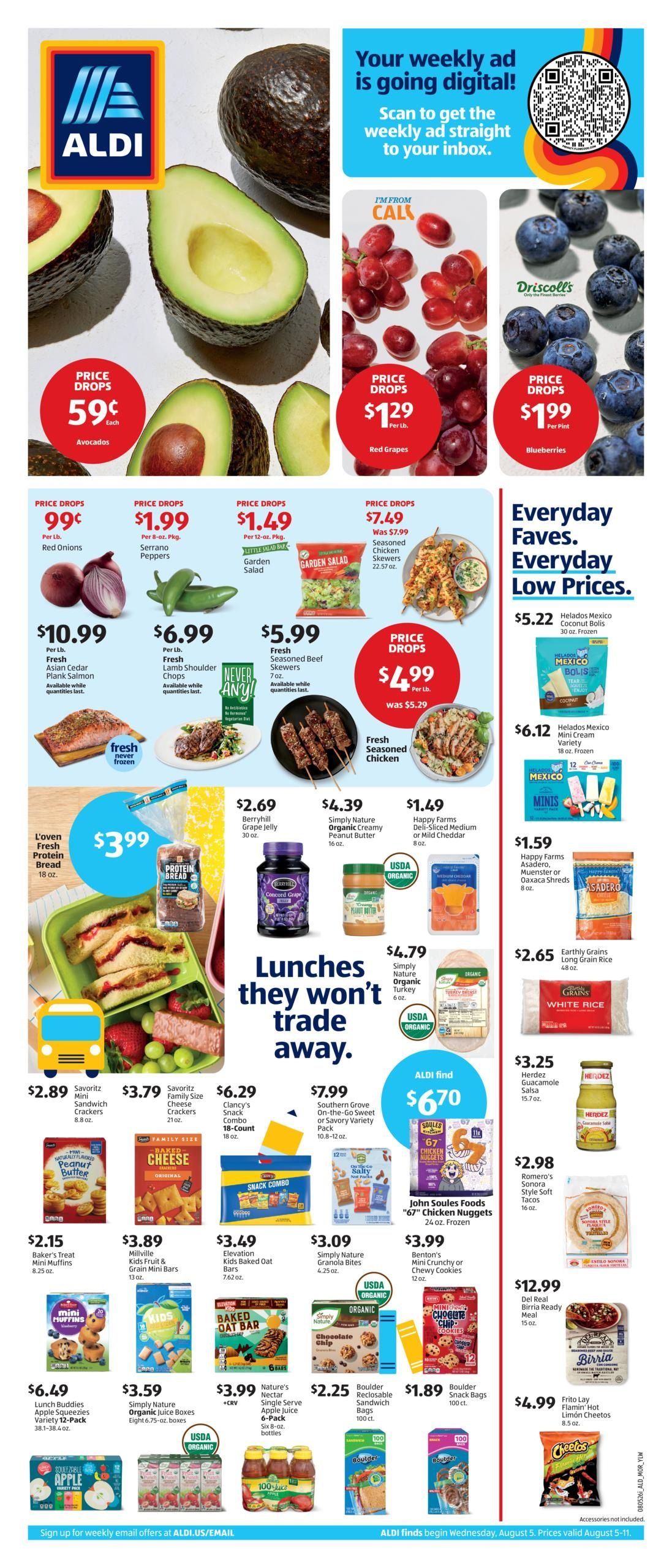 ALDI (Thousand Oaks–Irvine Area, CA) Weekly Ad August 5 - 11, 2026
