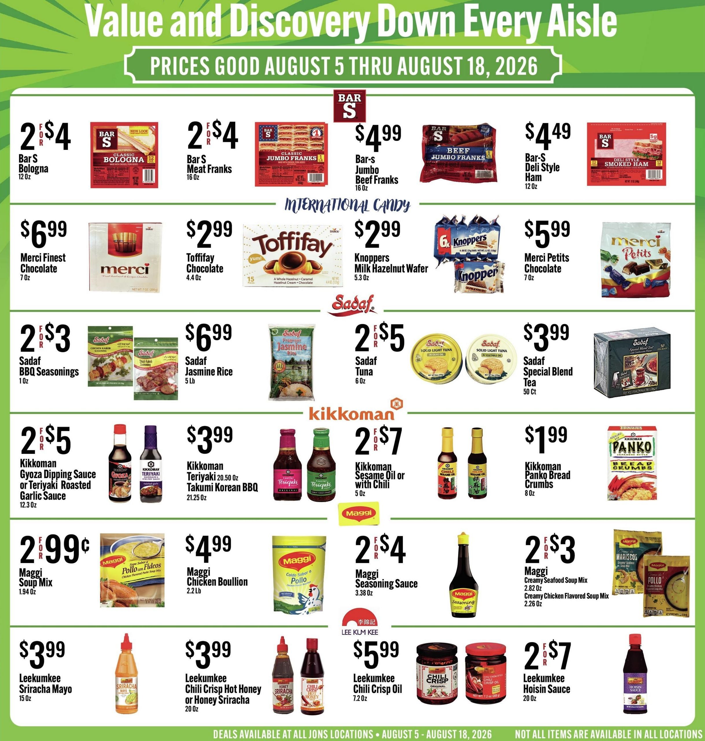 Jons International Marketplace Weekly Ad August 5 - 11, 2026