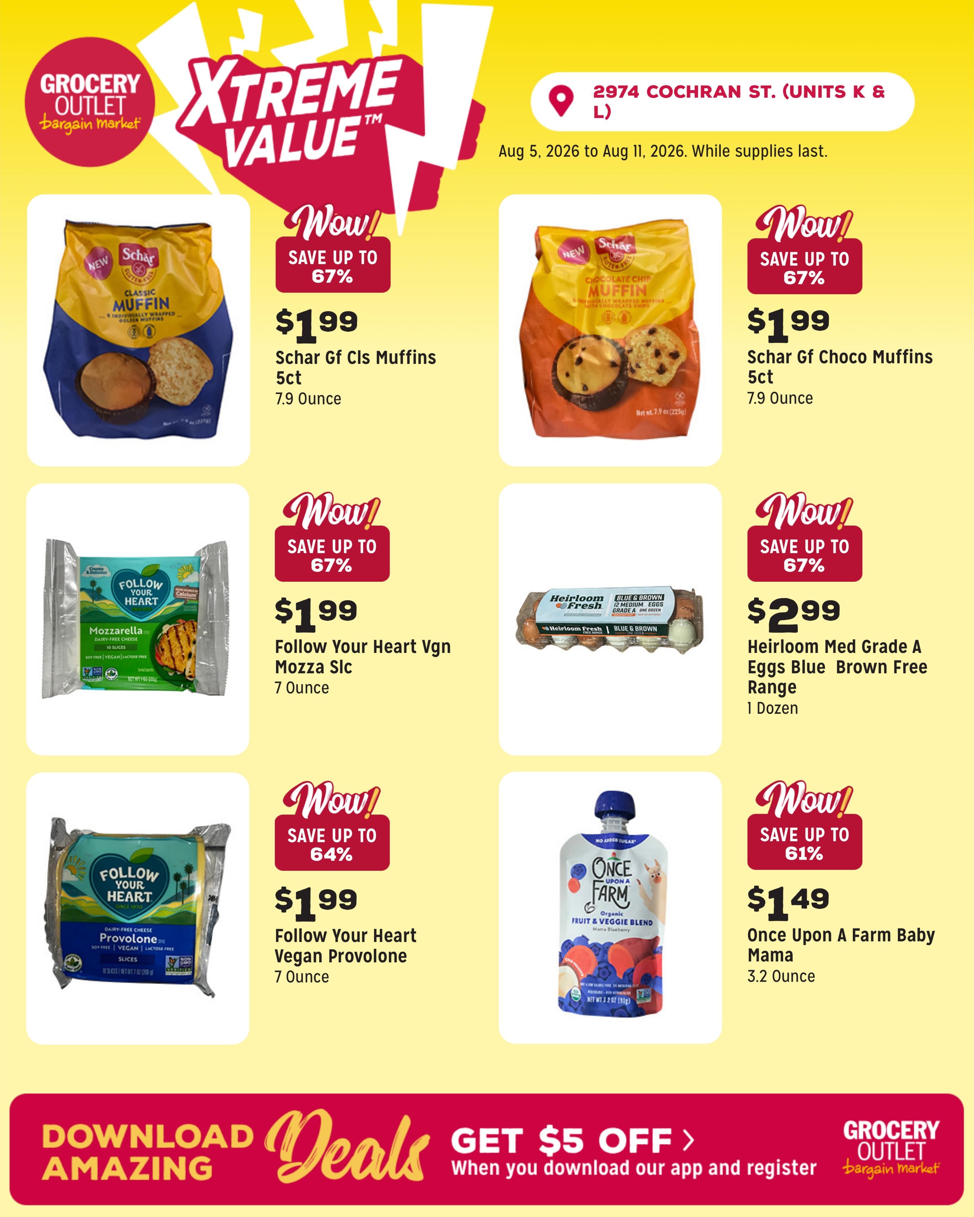 Grocery Outlet (Simi Valley Area, CA) Weekly Ad August 5 - 11, 2026