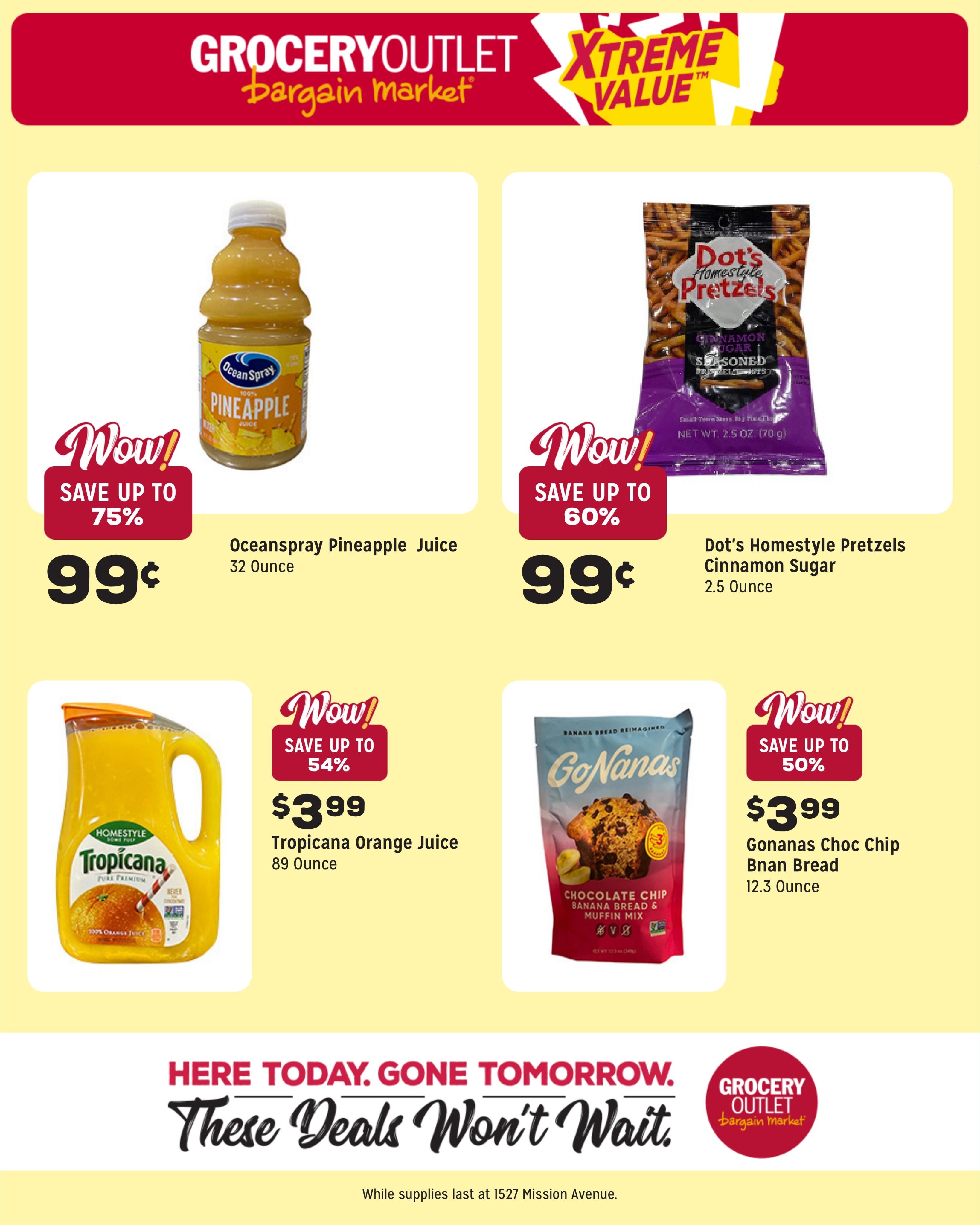 Grocery Outlet (Oceanside Area, CA) Weekly Ad August 5 - 11, 2026