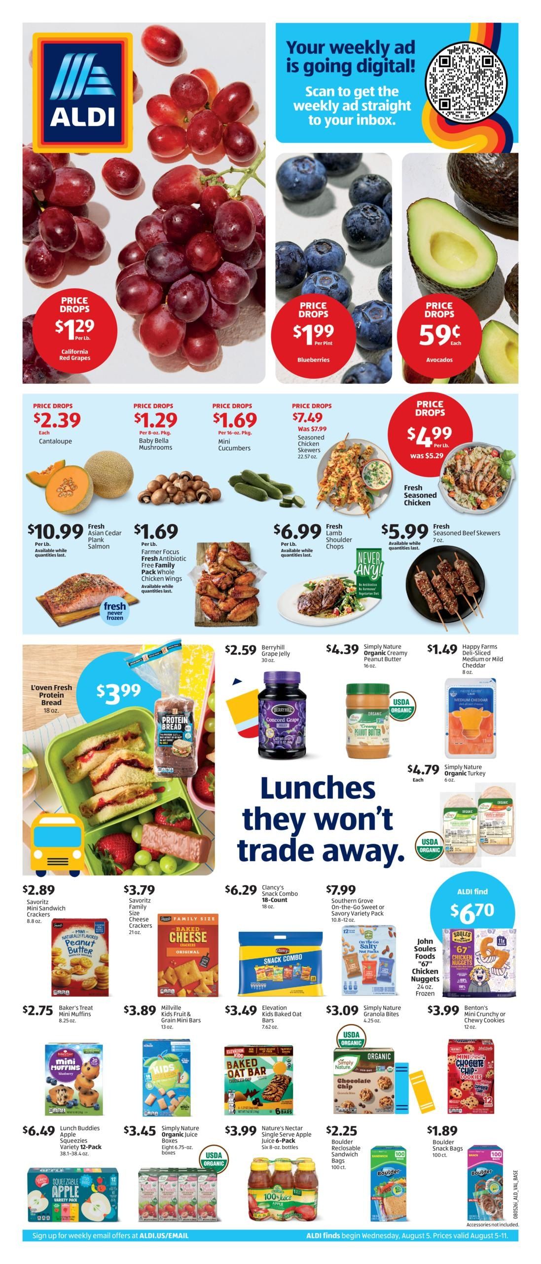 ALDI (South Bend–Griffith Area, IL–IN) Weekly Ad August 5 - 11, 2026