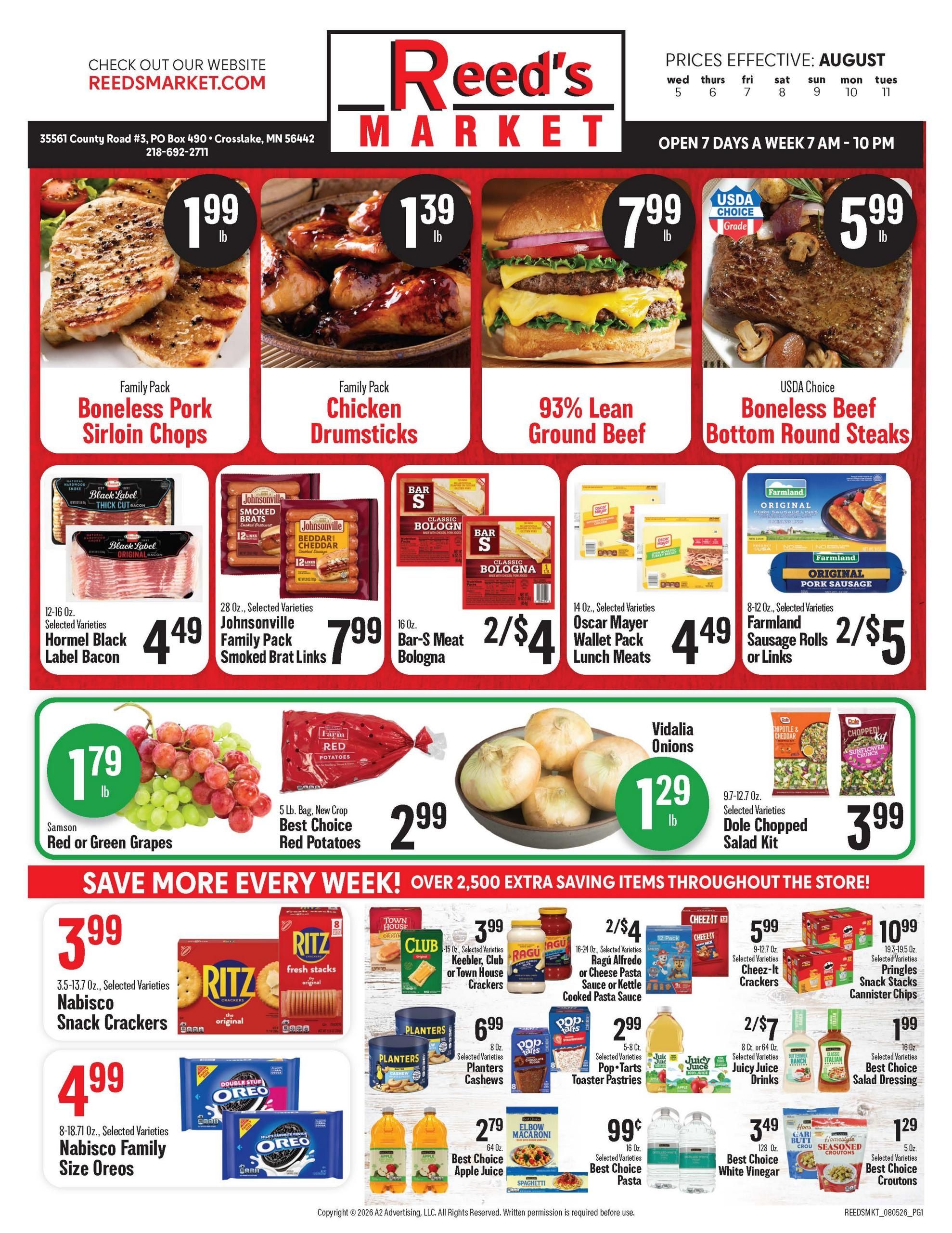 Reed's Market Weekly Ad August 5 - 11, 2026