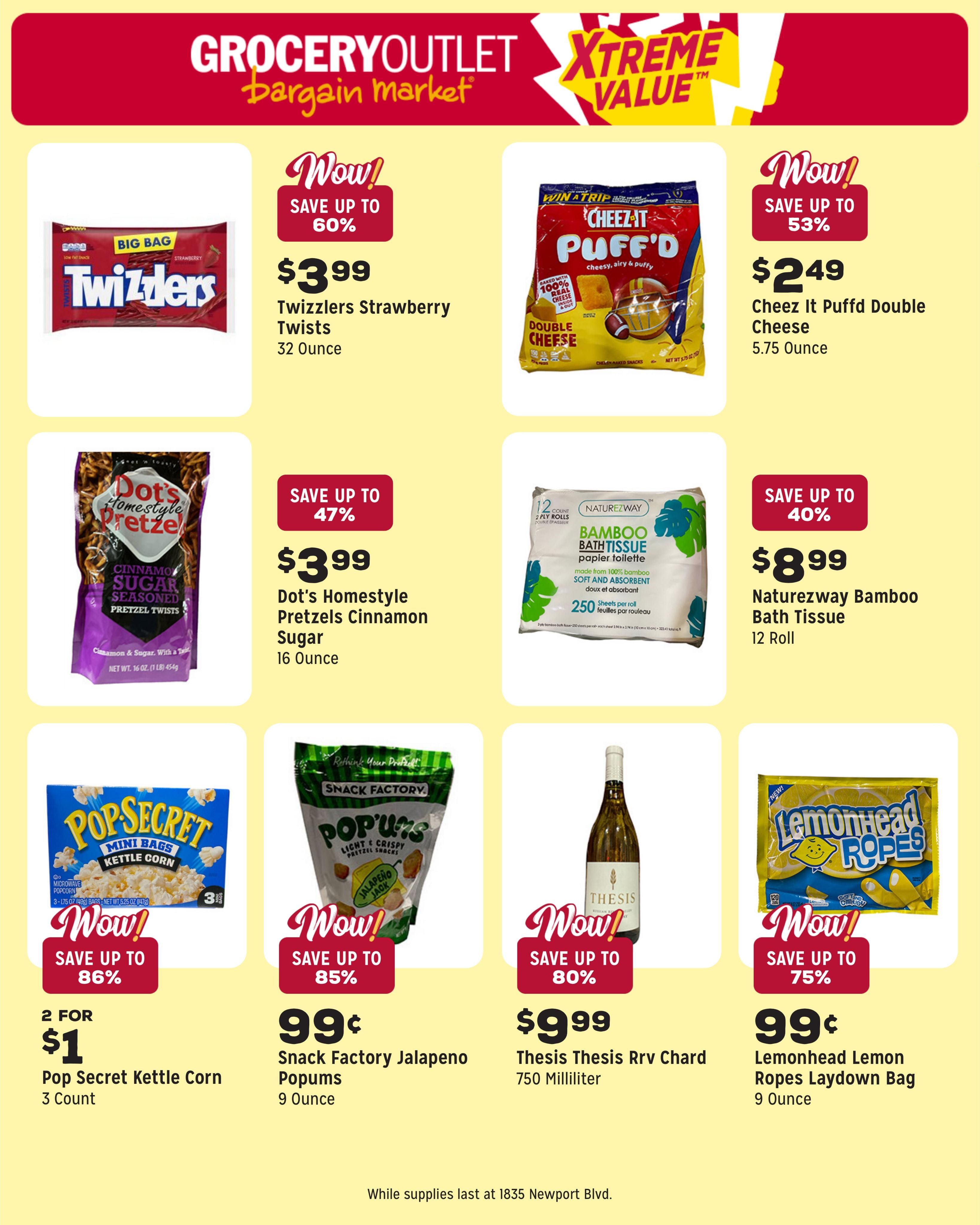 Grocery Outlet (Costa Mesa Area, CA) Weekly Ad August 5 - 11, 2026