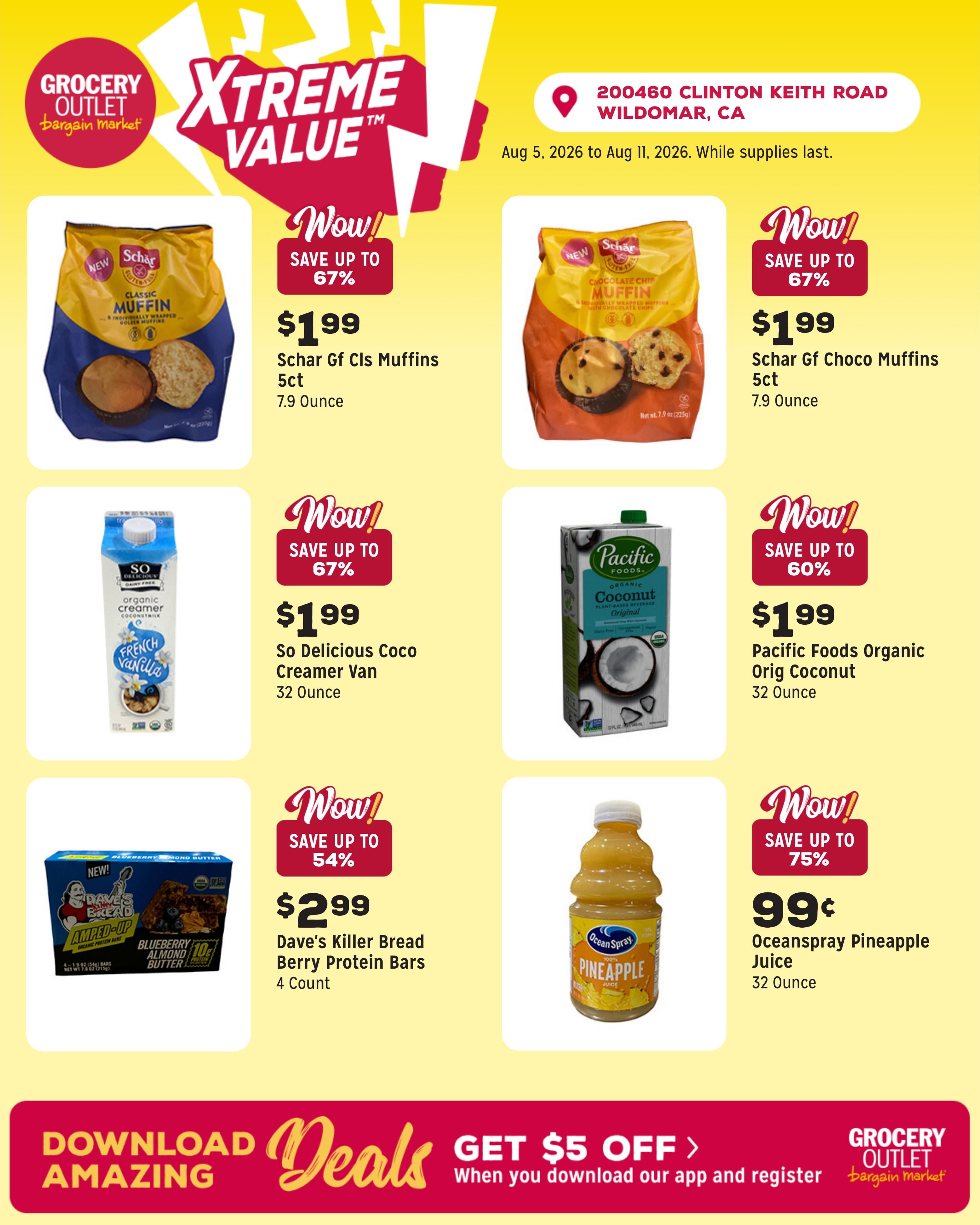 Grocery Outlet (Murrieta Area, CA) Weekly Ad August 5 - 11, 2026