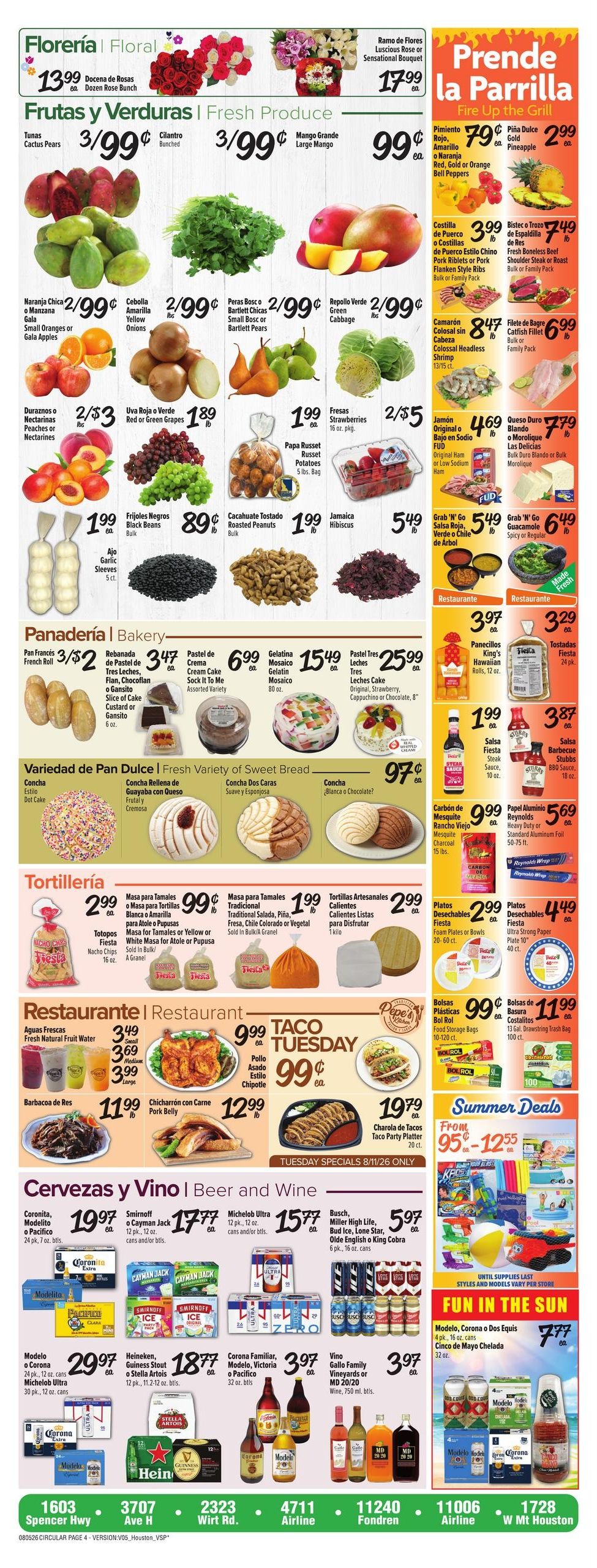 Fiesta Mart (Pasadena–Rosenberg Area, TX) Weekly Ad August 5 - 11, 2026