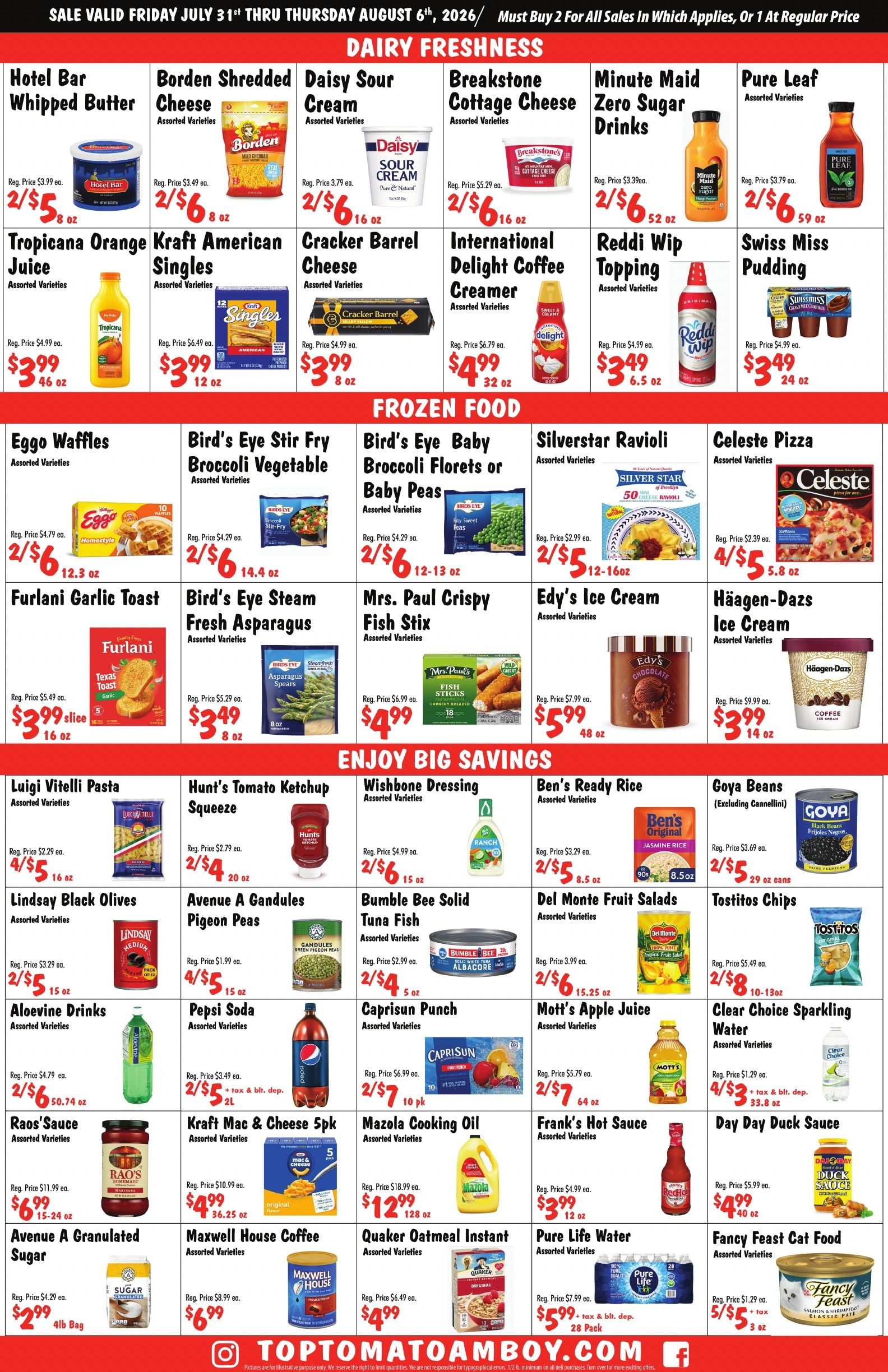 Top Tomato Amboy Weekly Ad July 31 - August 8, 2026