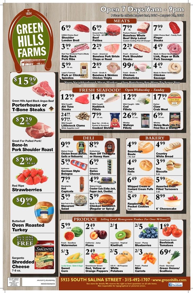 Green Hills Farms Weekly Ad August 2 - 8, 2026