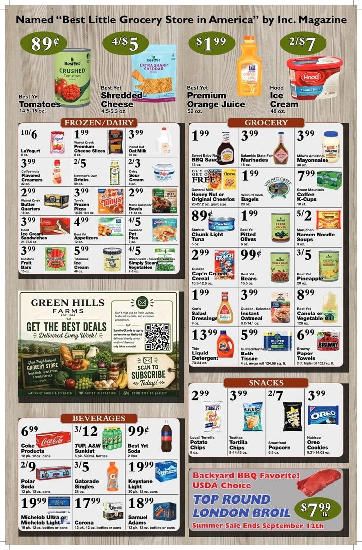 Green Hills Farms Weekly Ad August 2 - 8, 2026