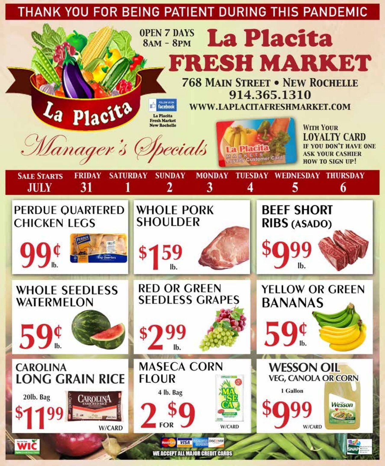 La Placita Fresh Market Weekly Ad July 31 - August 6, 2026
