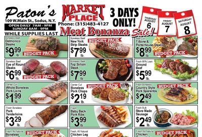Paton's Market Place Weekly Ad August 3 - 9, 2026