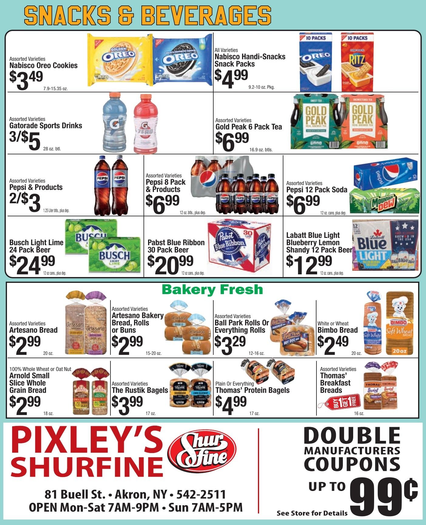 Pixley's Shurfine Food Mart Weekly Ad August 2 - 8, 2026