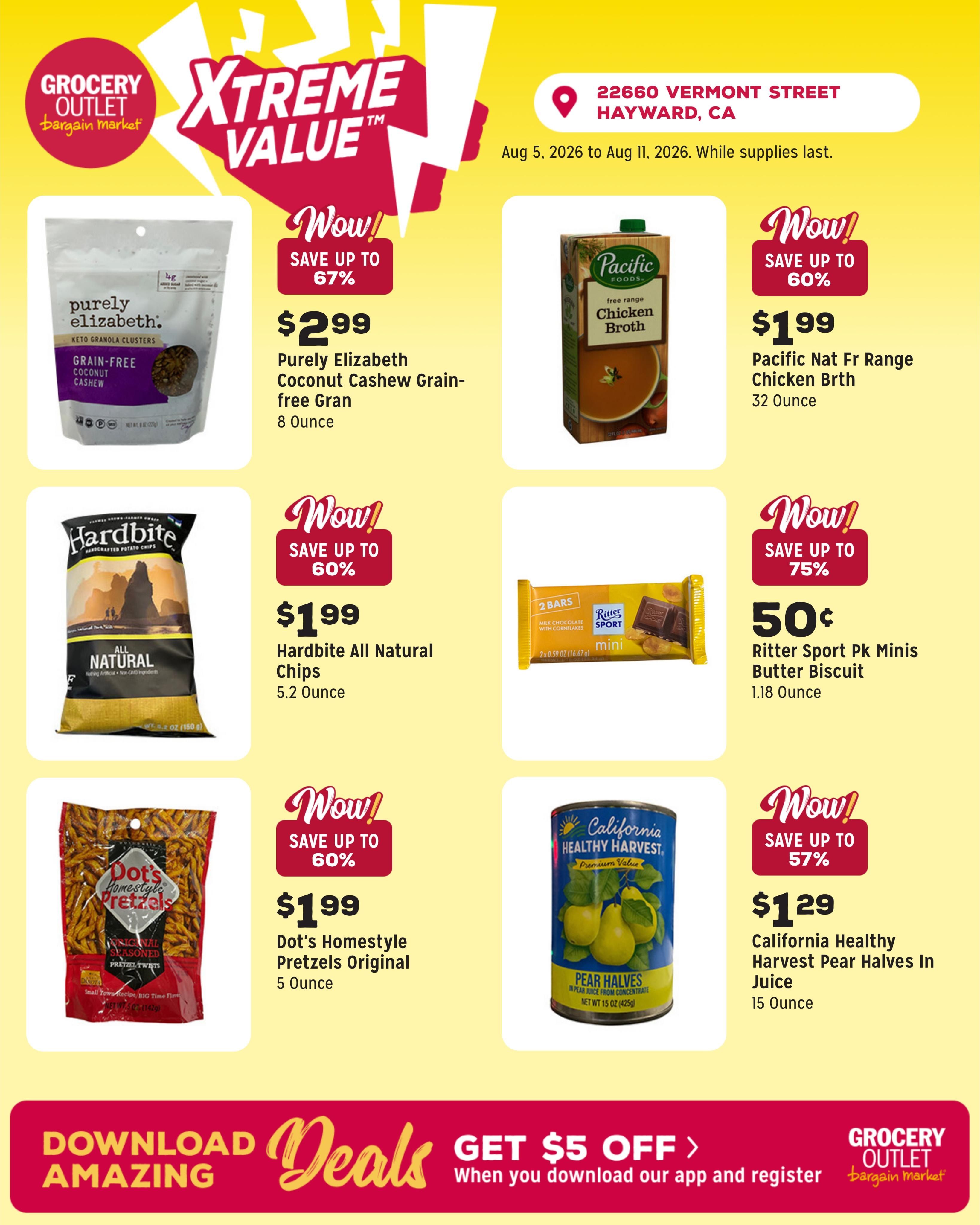 Grocery Outlet (Hayward Area, CA) Weekly Ad August 5 - 11, 2026