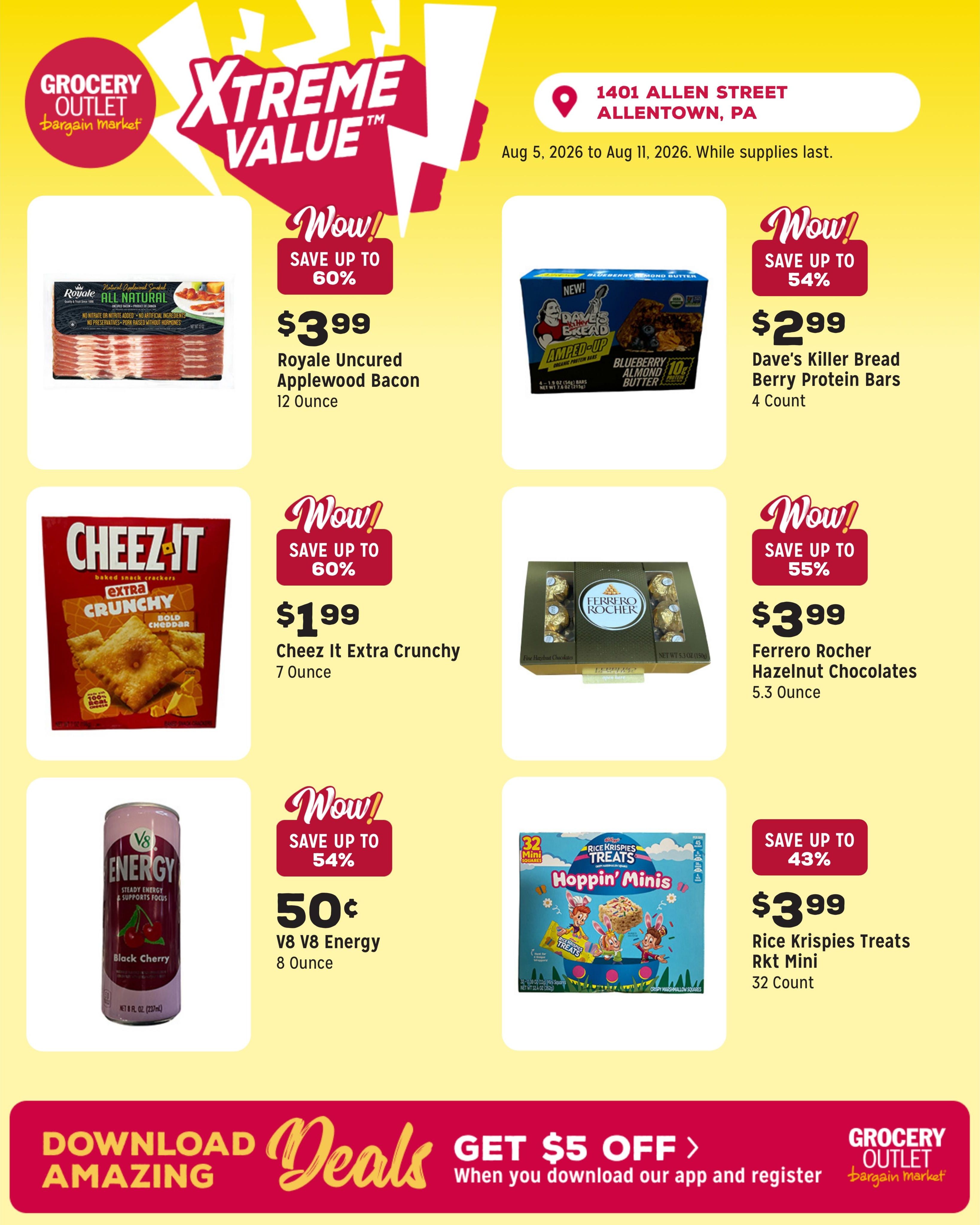 Grocery Outlet (Allentown Area, PA) Weekly Ad August 5 - 11, 2026