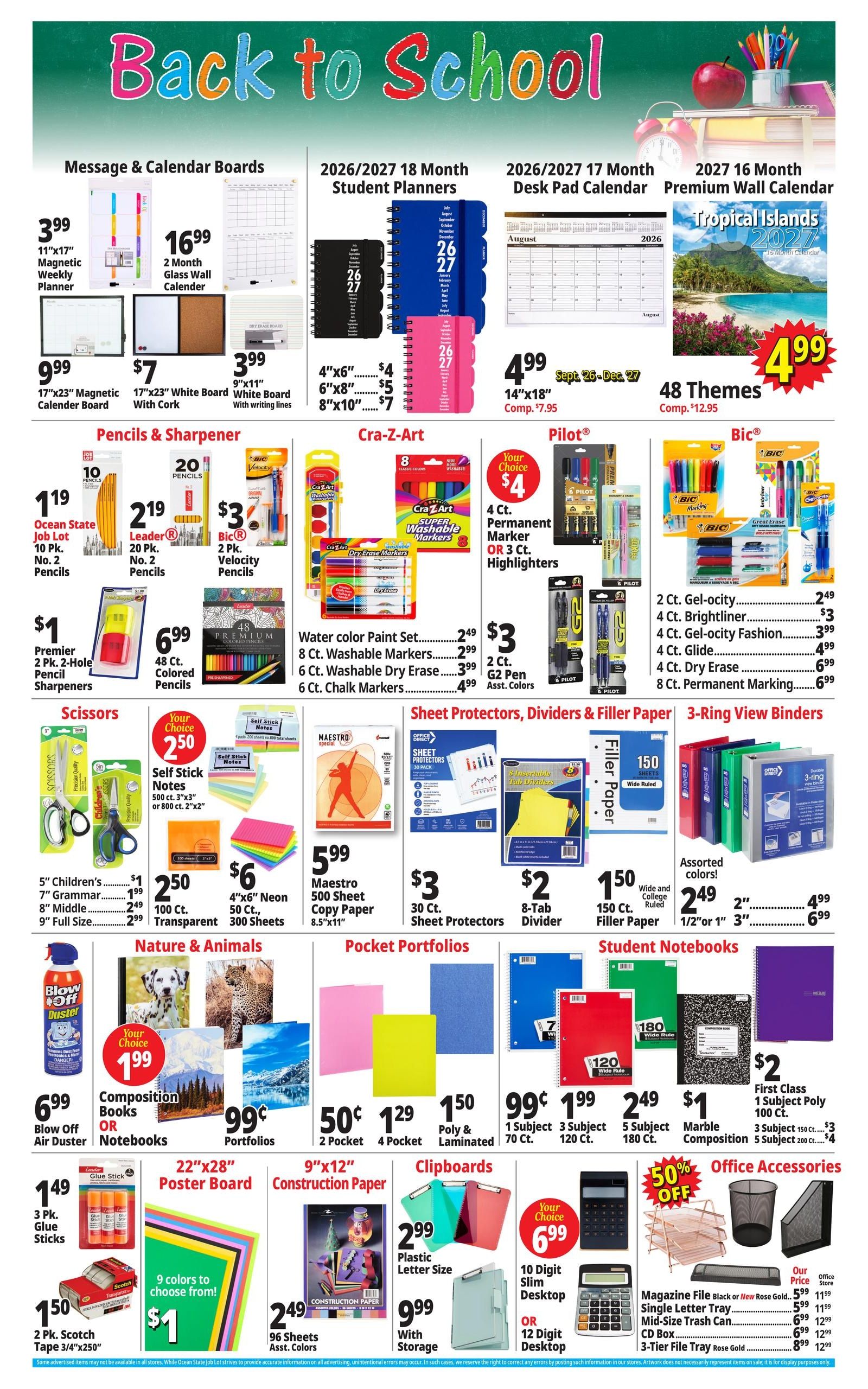 Ocean State Job Lot (MA, MD, ME, NH, NJ, NY, PA, WV) Weekly Ad August 6 - 12, 2026