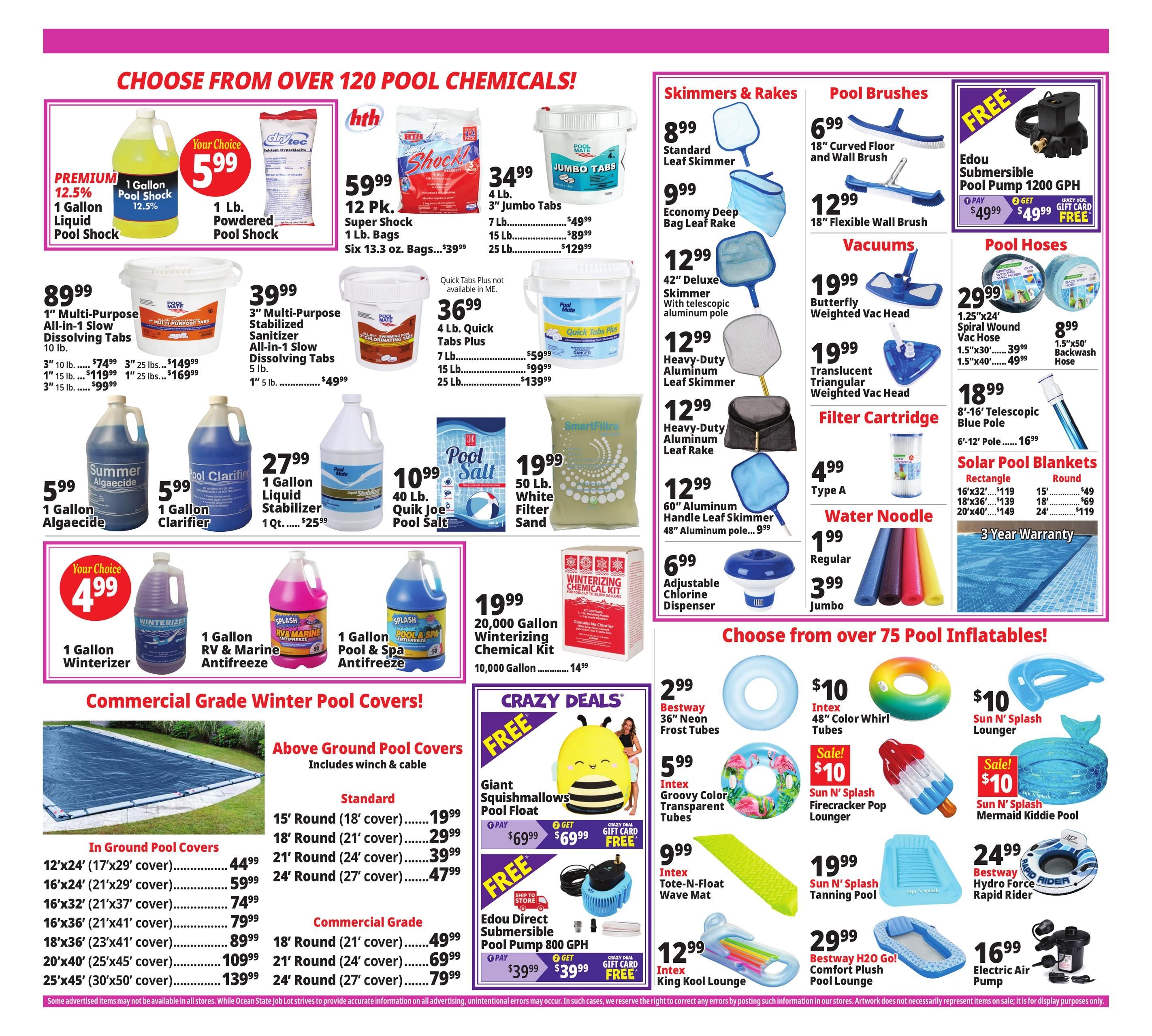 Ocean State Job Lot (MA, MD, ME, NH, NJ, NY, PA, WV) Weekly Ad August 6 - 12, 2026