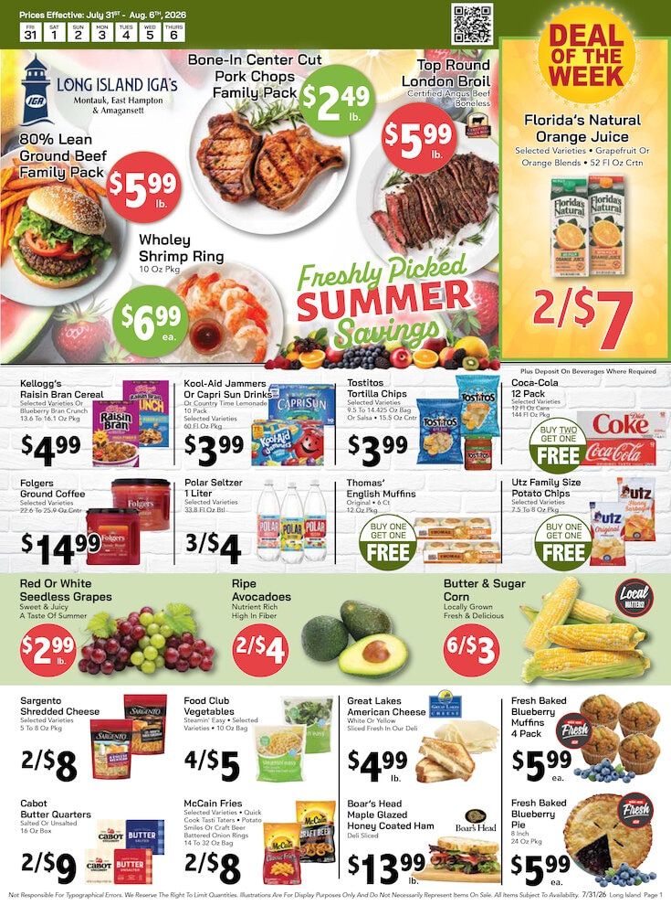 Hamptons IGA Weekly Ad July 31 - August 6, 2026