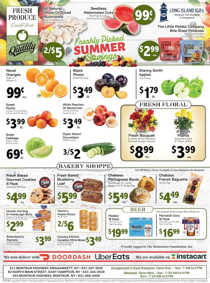 Hamptons IGA Weekly Ad July 31 - August 6, 2026
