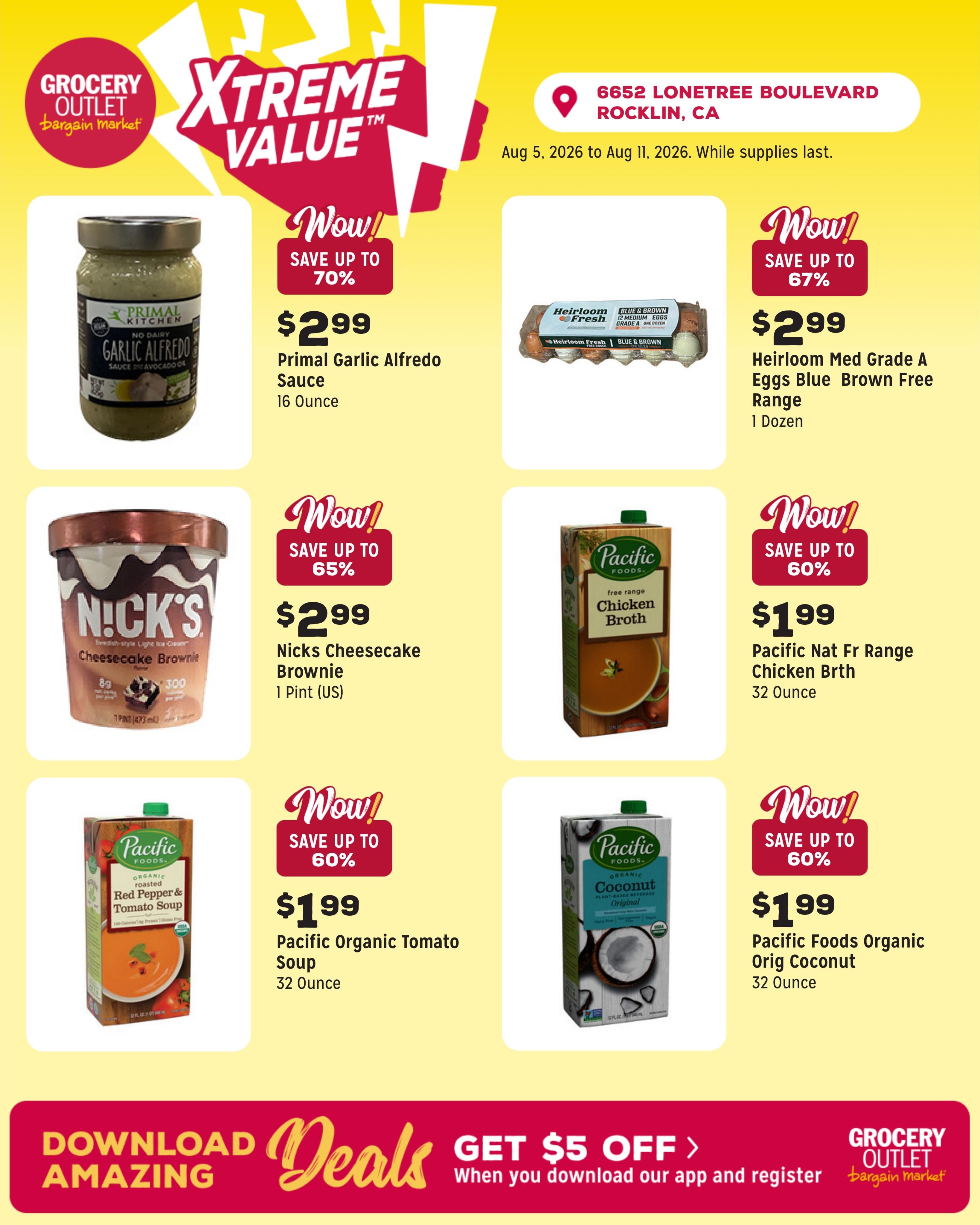 Grocery Outlet (Loomis–Penryn Area, CA) Weekly Ad August 5 - 11, 2026
