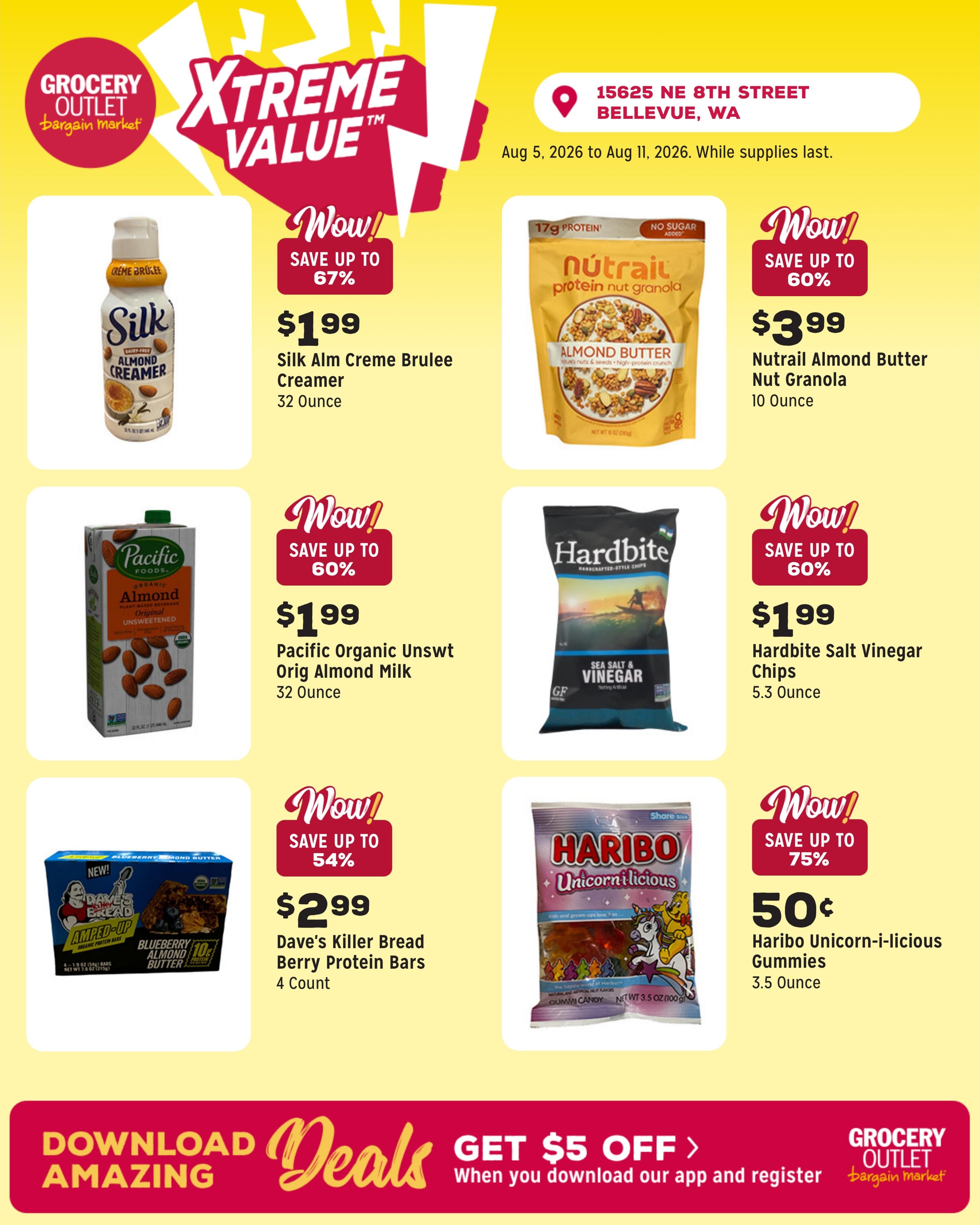 Grocery Outlet (Bellevue Area, WA) Weekly Ad August 5 - 11, 2026