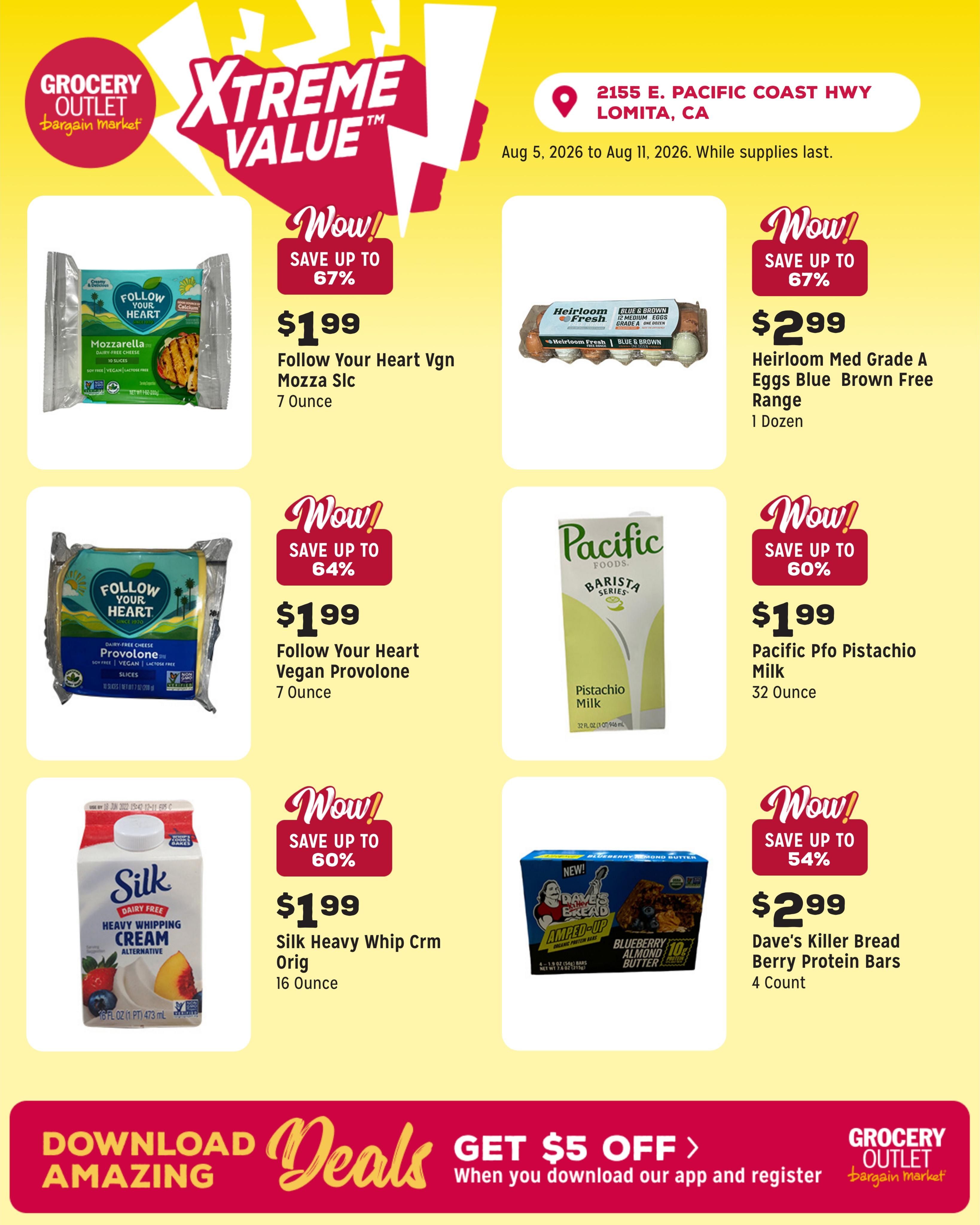 Grocery Outlet (Carson–Harbor City Area, CA) Weekly Ad August 5 - 11, 2026