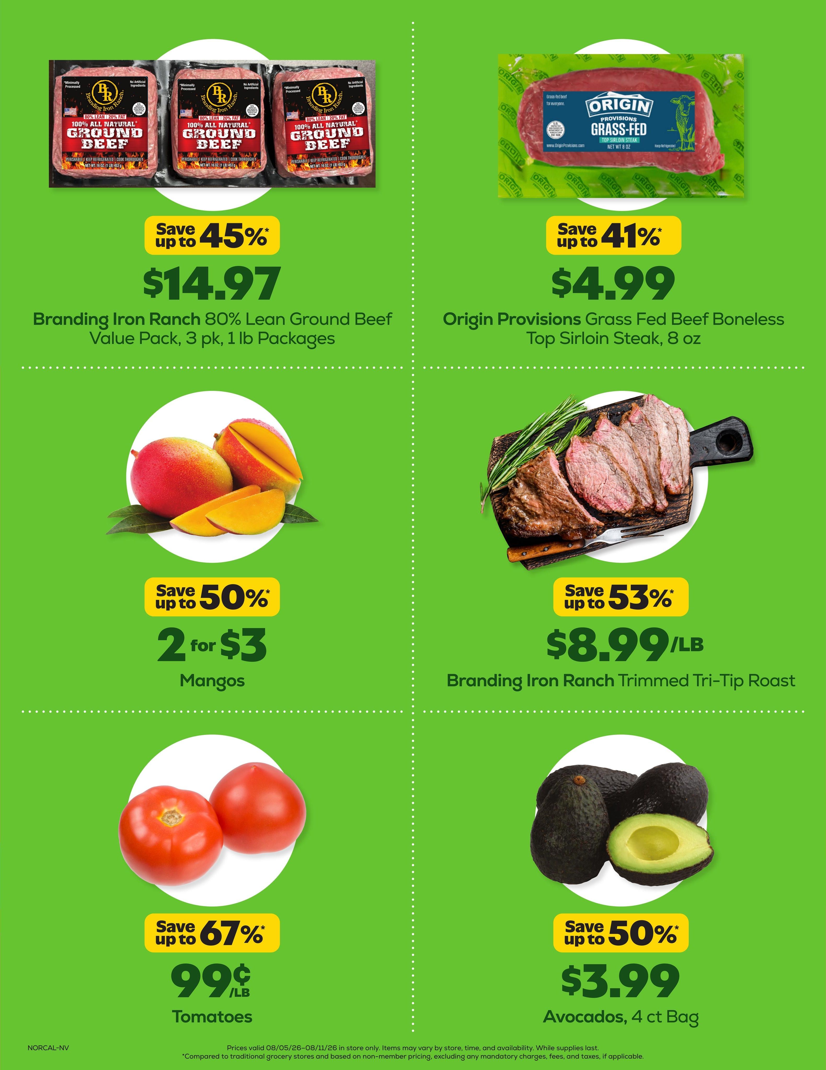 Grocery Outlet (Vacaville Area, CA) Weekly Ad August 5 - 11, 2026