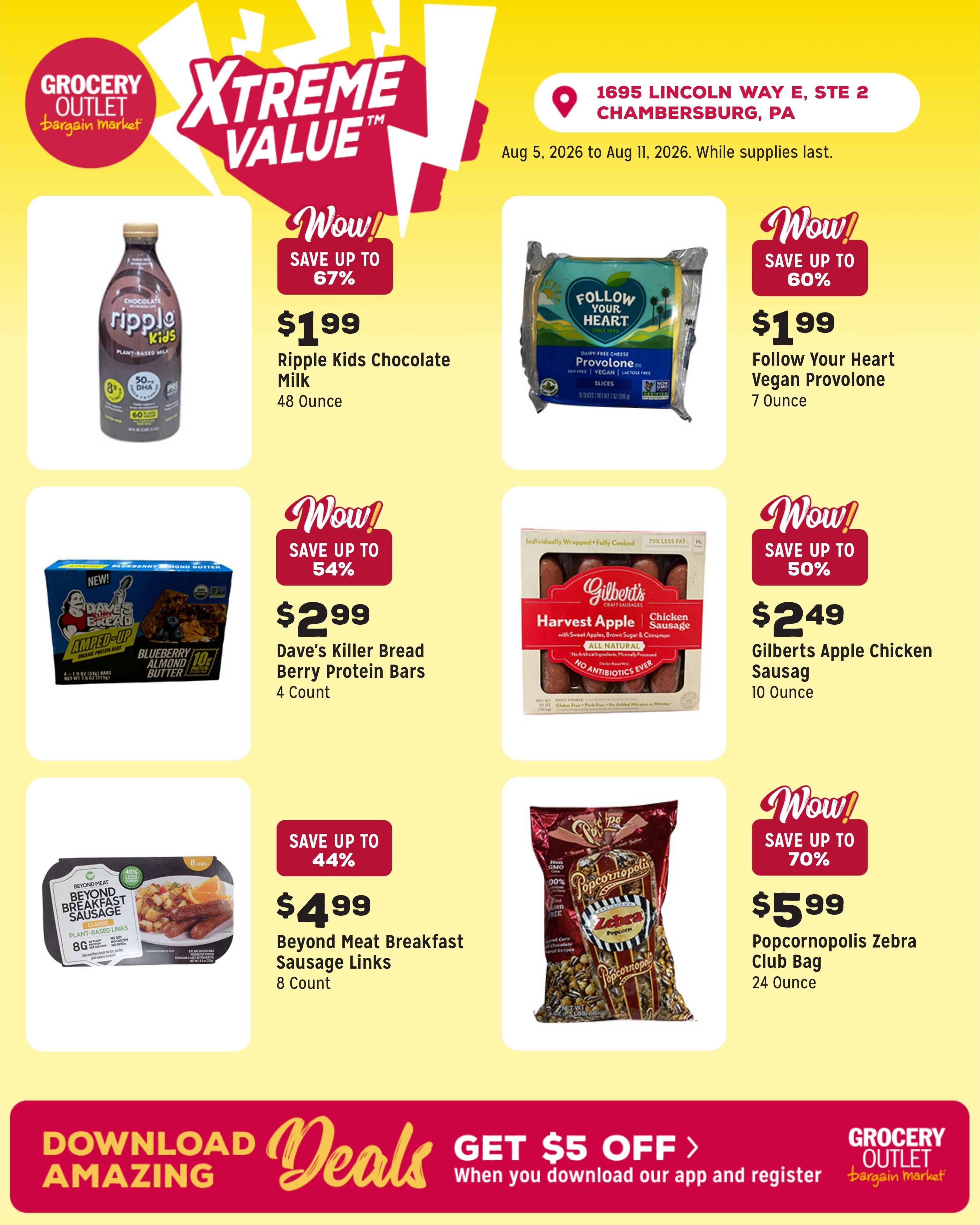 Grocery Outlet (MD, PA, WV) Weekly Ad August 5 - 11, 2026