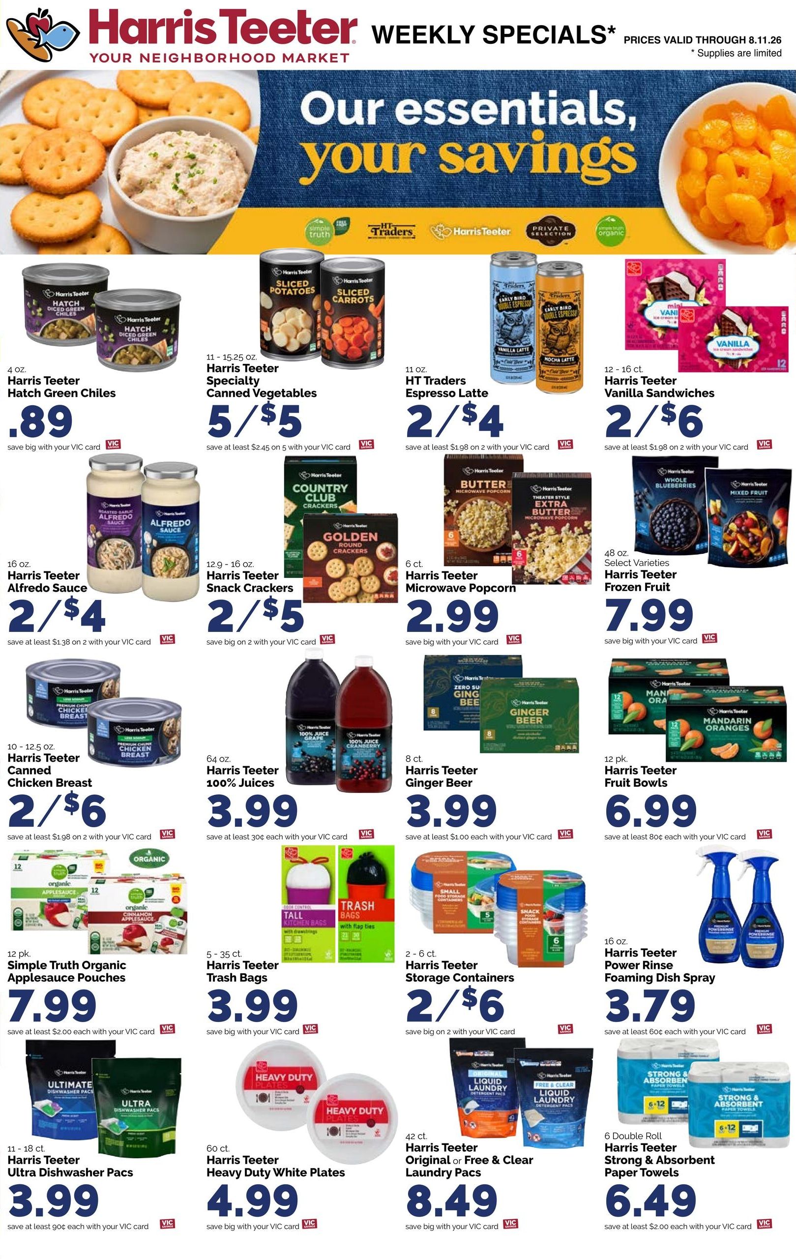 Harris Teeter (SC) Weekly Ad August 5 - 11, 2026