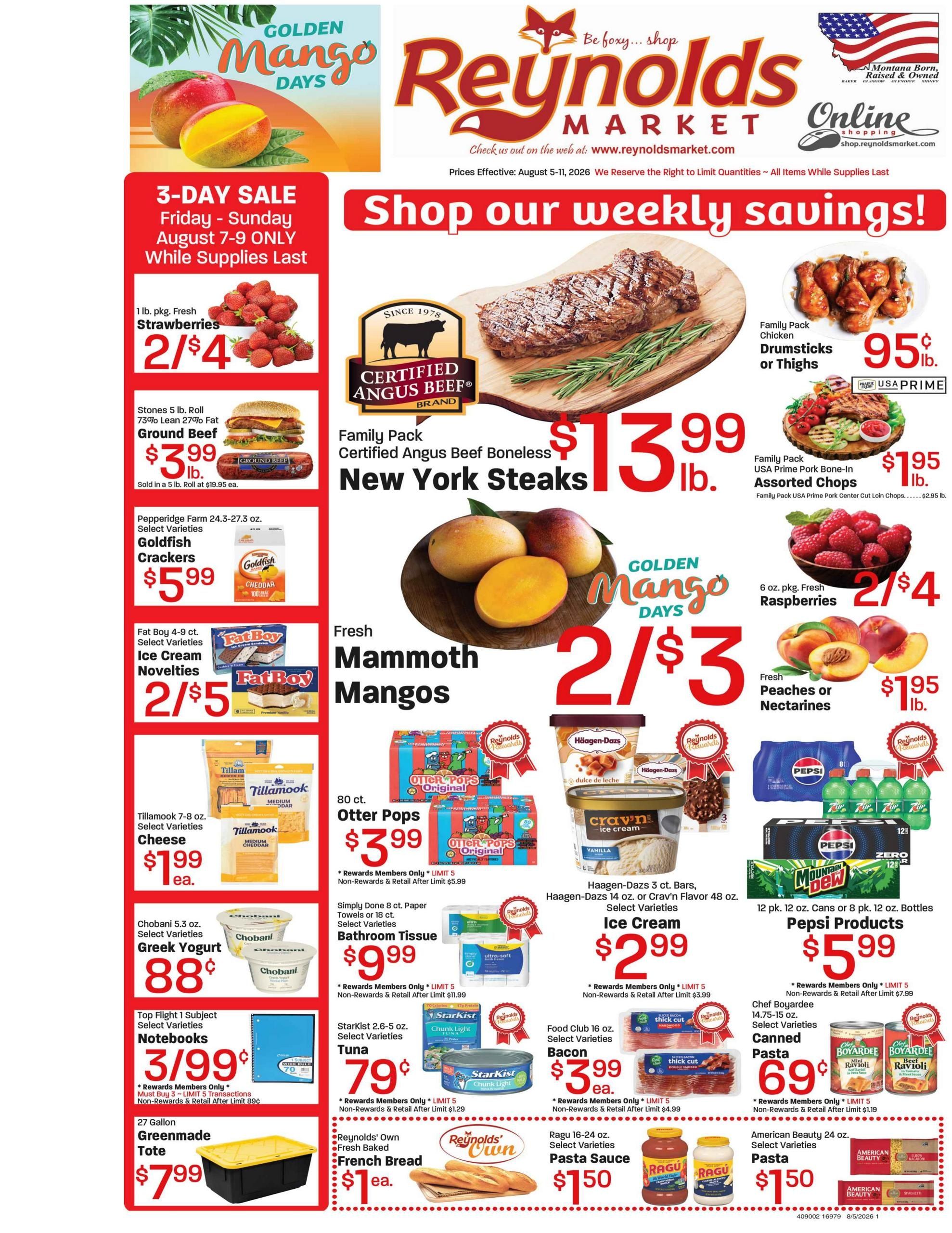Reynold's Market Weekly Ad August 5 - 11, 2026