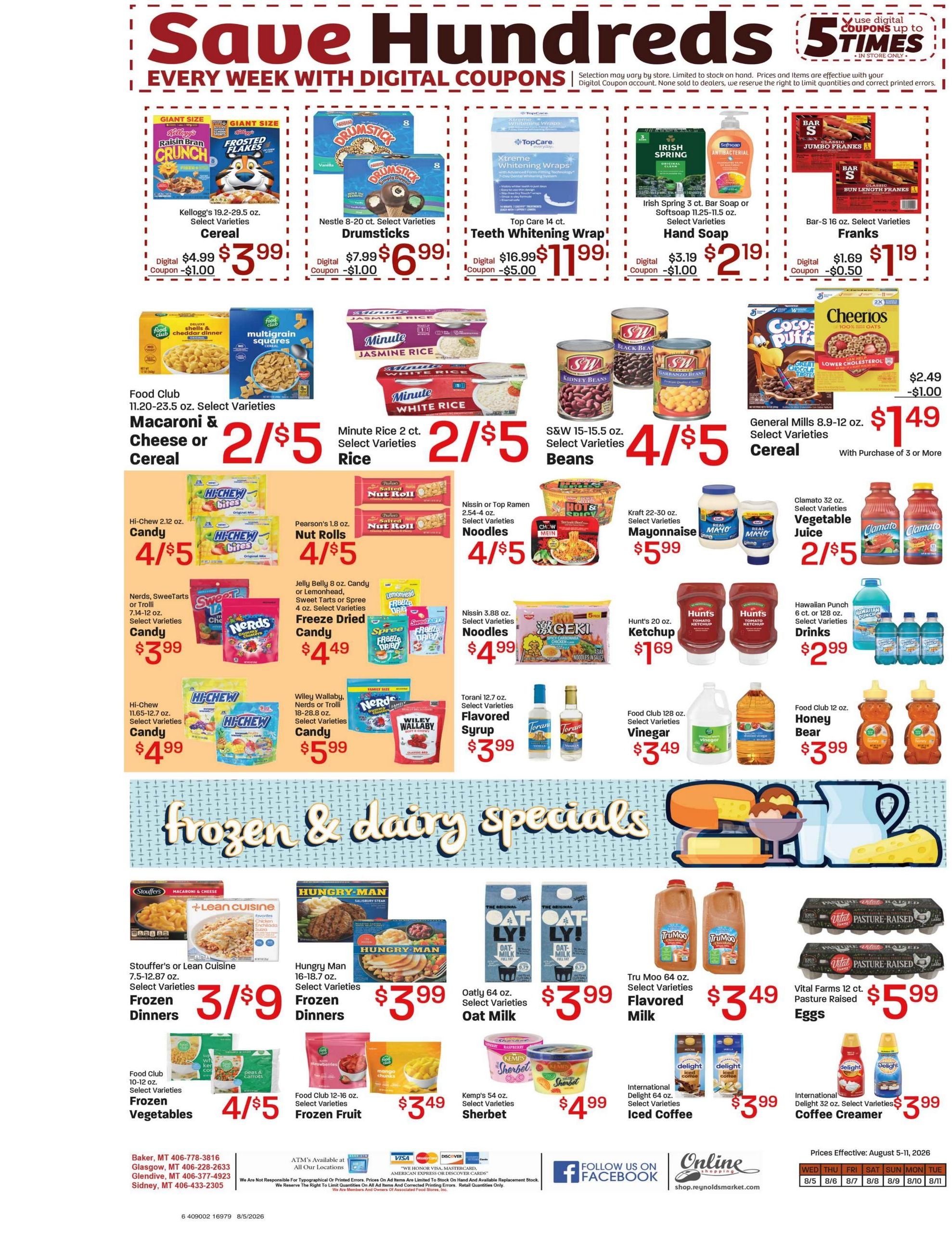 Reynold's Market Weekly Ad August 5 - 11, 2026
