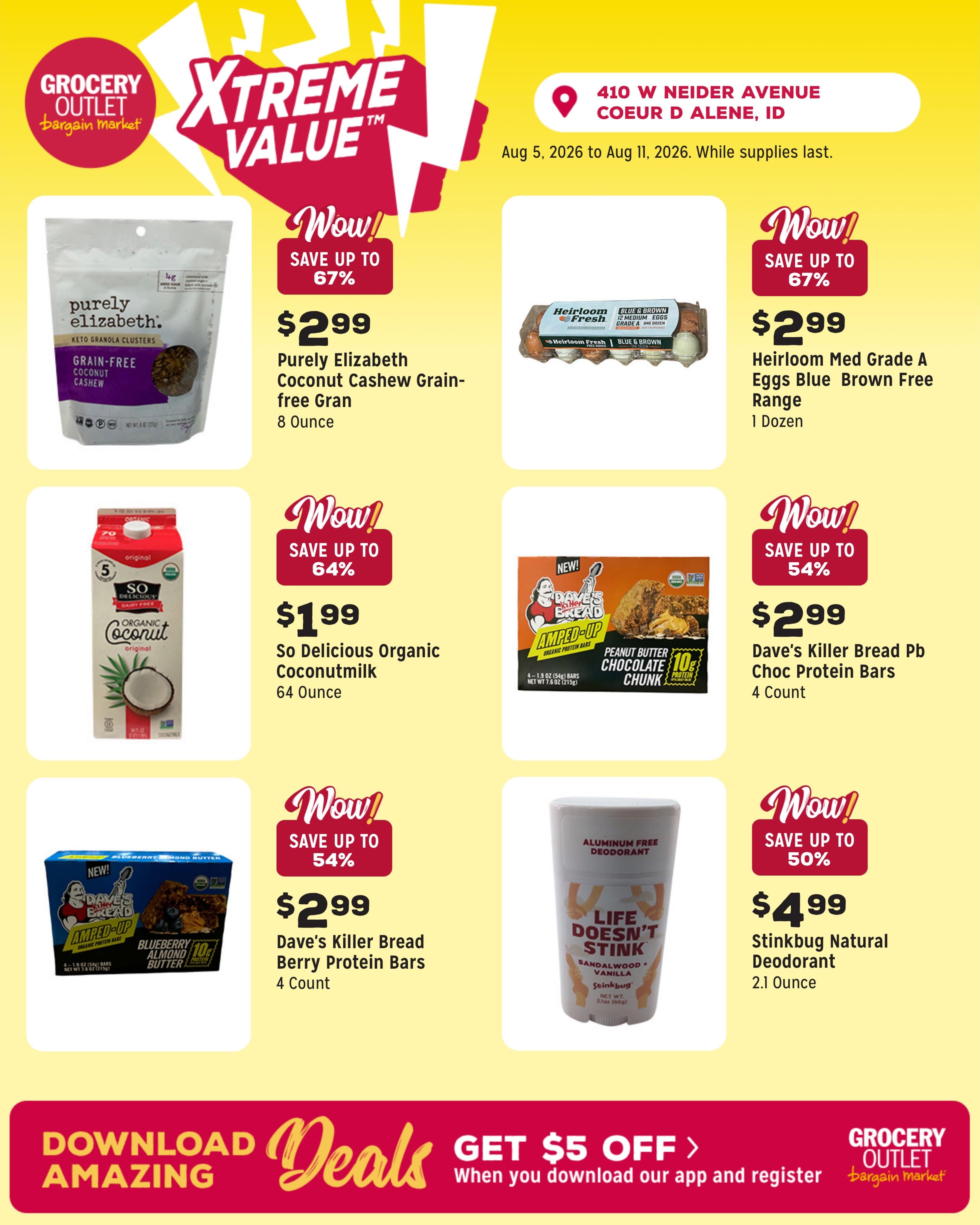 Grocery Outlet (Coeur D Alene Area, ID) Weekly Ad August 5 - 11, 2026