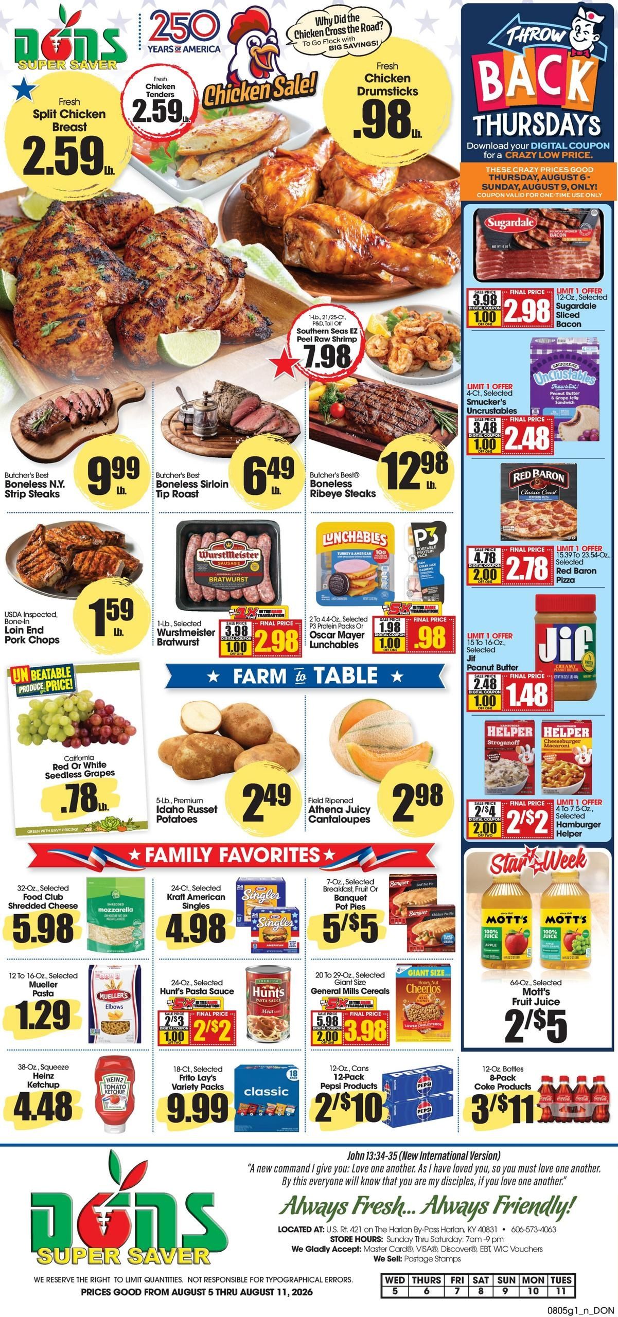 Don's Super Saver Weekly Ad August 5 - 11, 2026