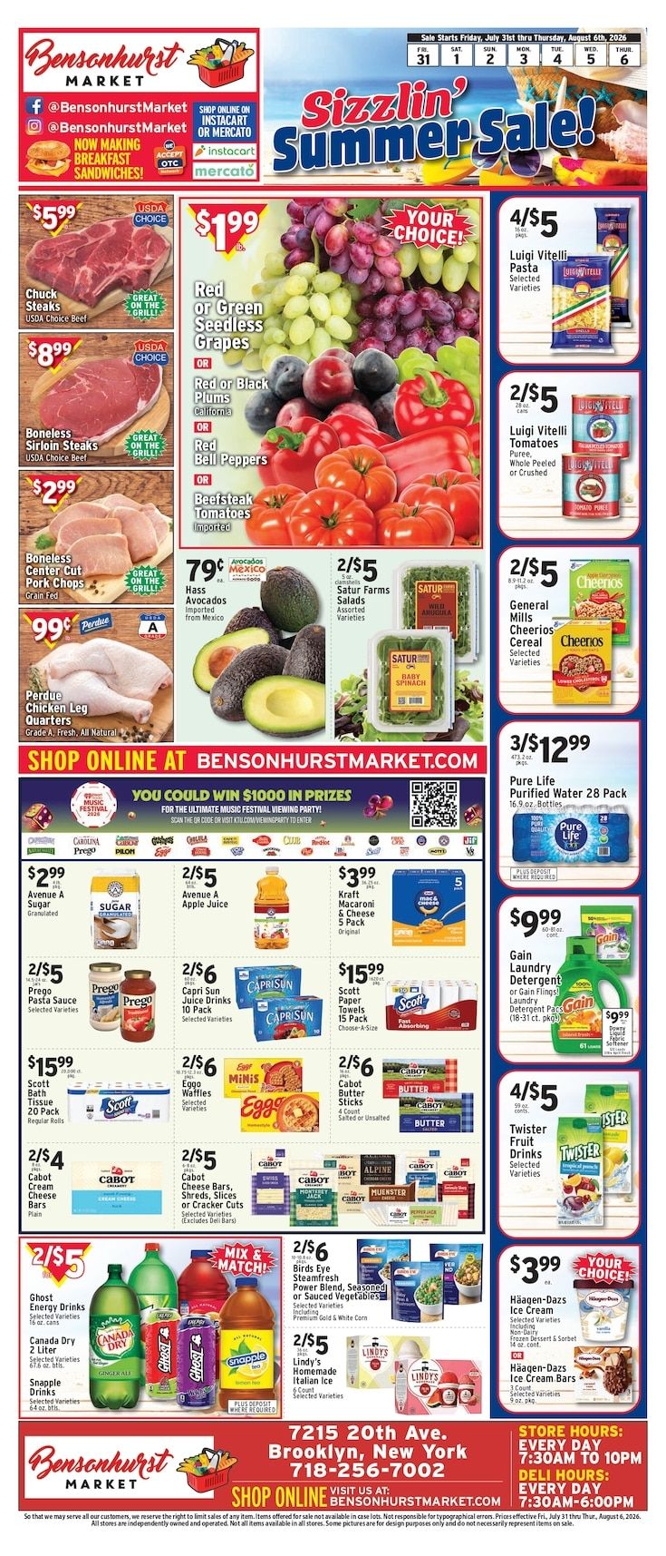 Bensonhurst Market Weekly Ad July 31 - August 6, 2026