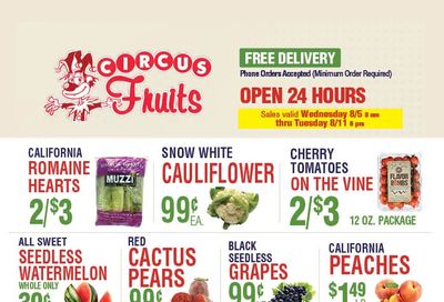 Circus Fruits (New York) Weekly Ad August 5 - 11, 2026