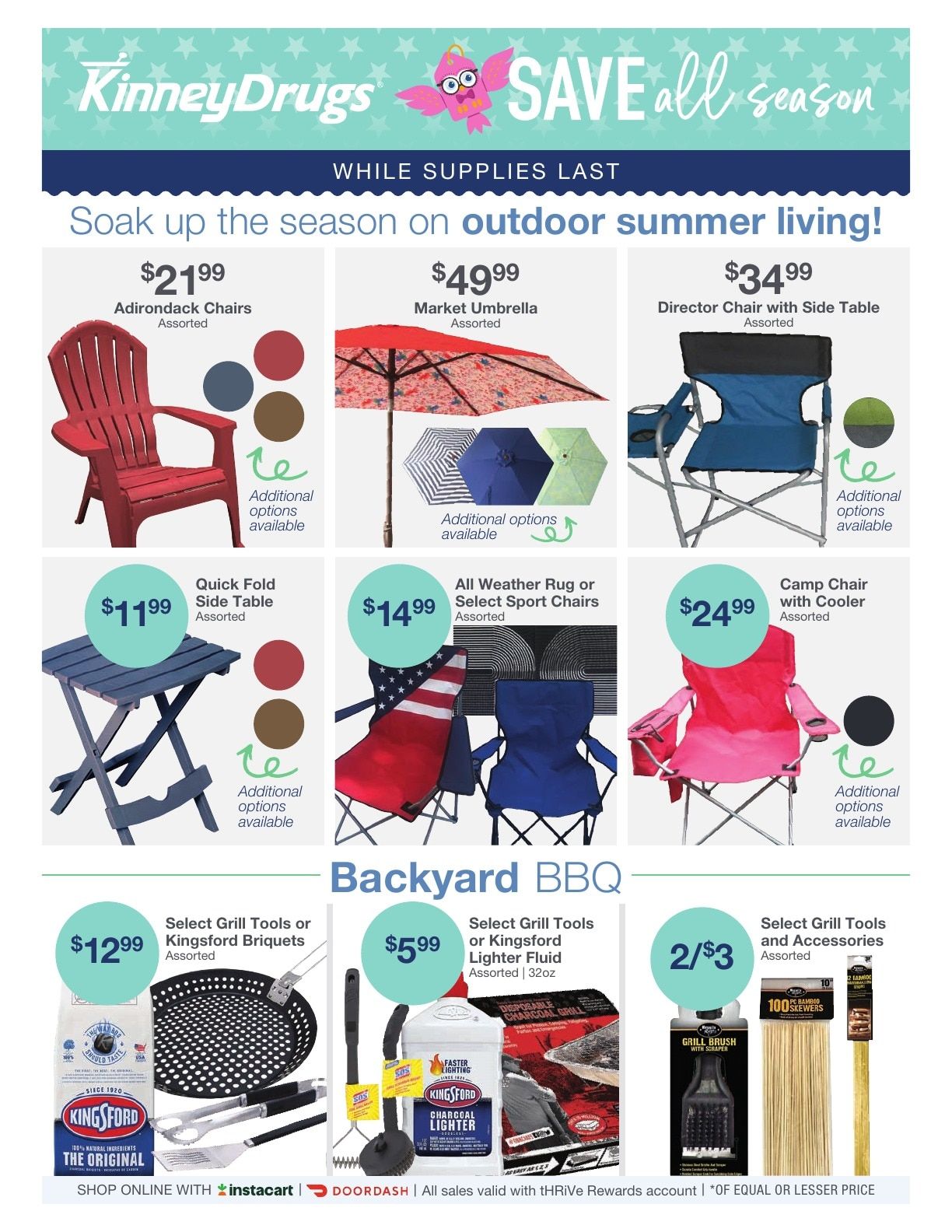 Kinney Drugs Outdoor Living Weekly Ad June 5 - October 15, 2026